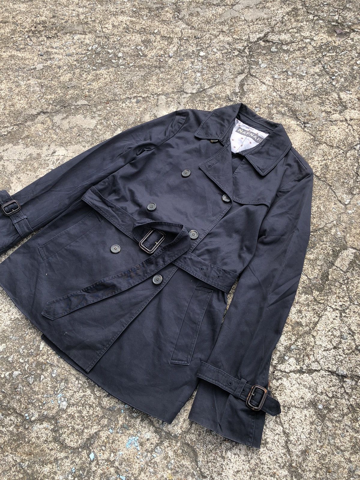 Japanese Brand Vintage Naf Naf Trench Coat Size S / US 4 / IT 40 - 5 Thumbnail
