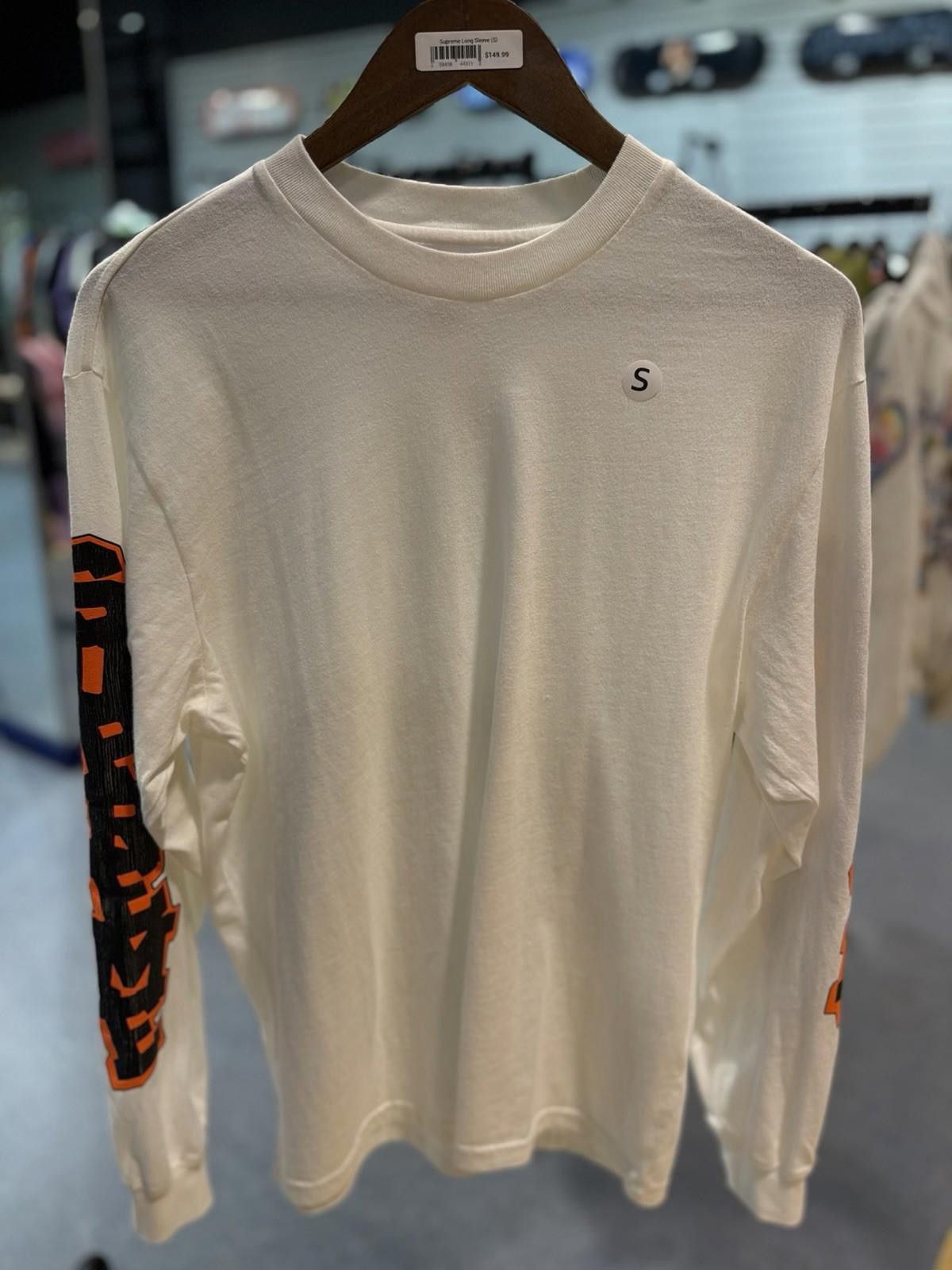Supreme Supreme Cracked Long Sleeve Top Washed White Orange Size (S) Size US S / EU 44-46 / 1 - 5 Thumbnail