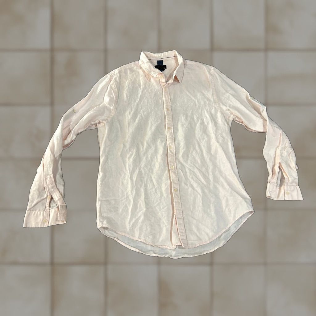 Zara Zara Button-Up Shirt Mens XL Light Pink Slim Fit Long Sleeve Casual Size US XL / EU 56 / 4 - 1 Thumbnail