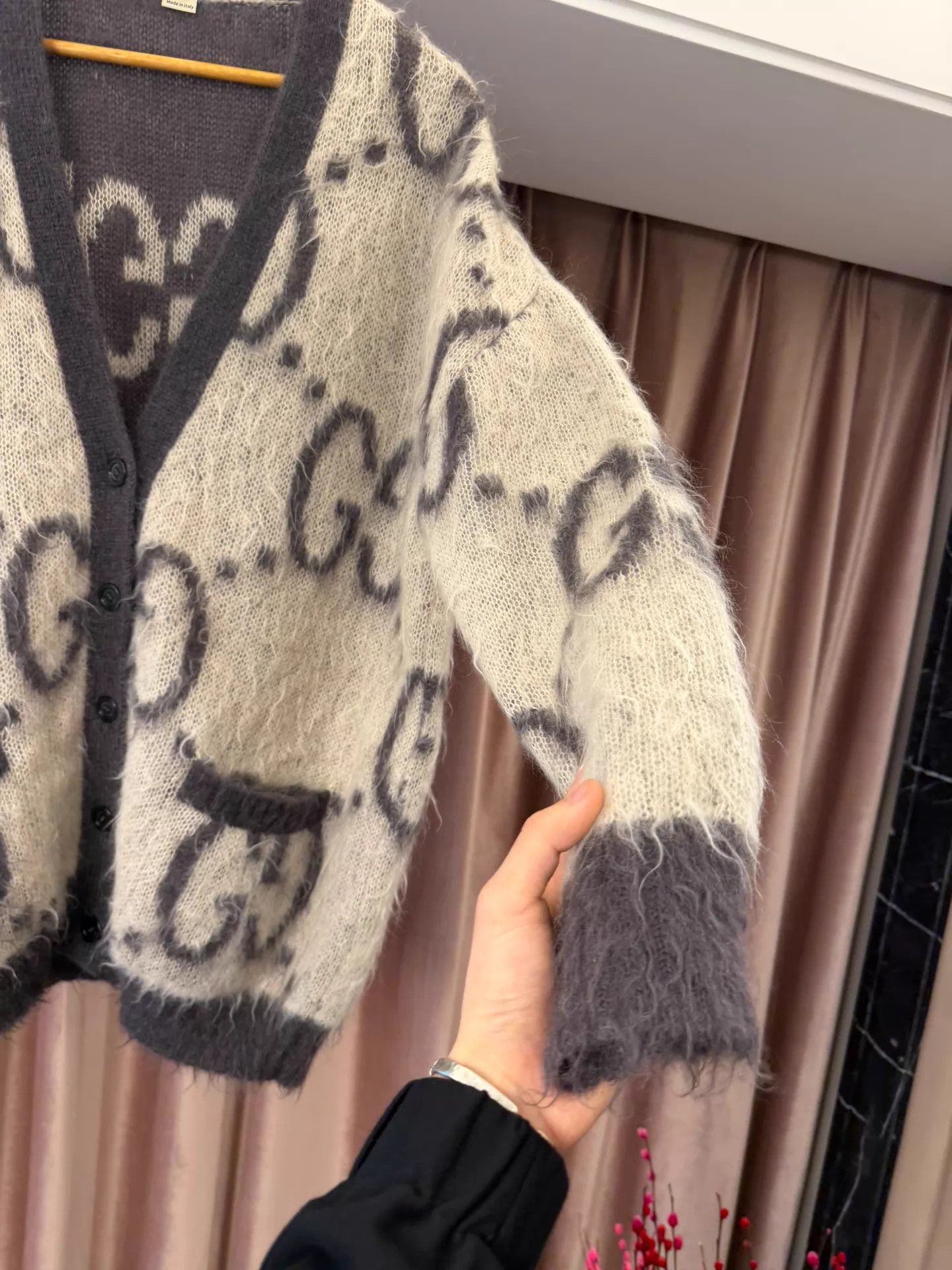Gucci Gucci Mohair All-Over Print Cardigan Women's S Size S / US 4 / IT 40 - 3 Thumbnail