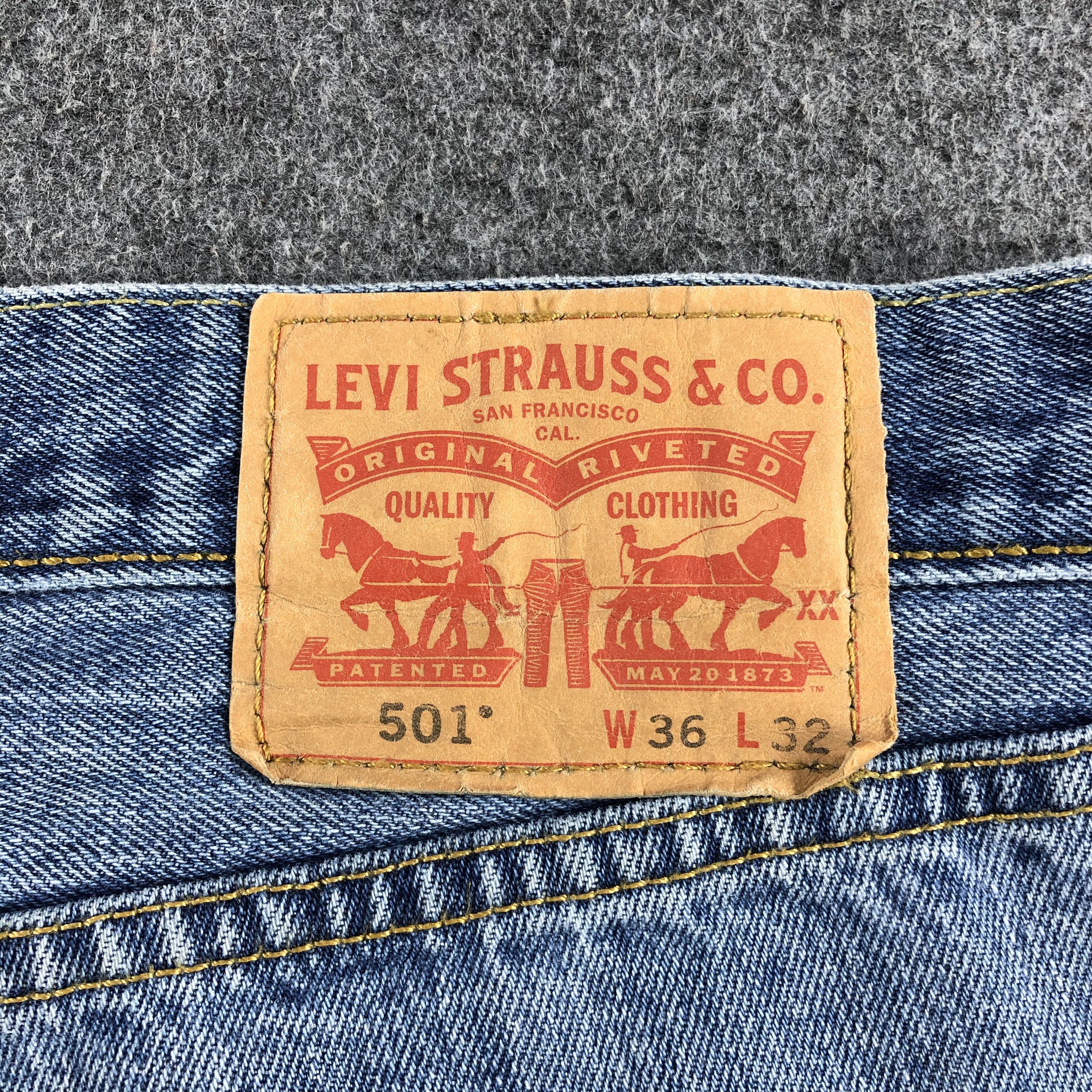 Levi's Vintage Blue Wash Levis 501 Jeans-J1640 Size US 37 - 5 Thumbnail