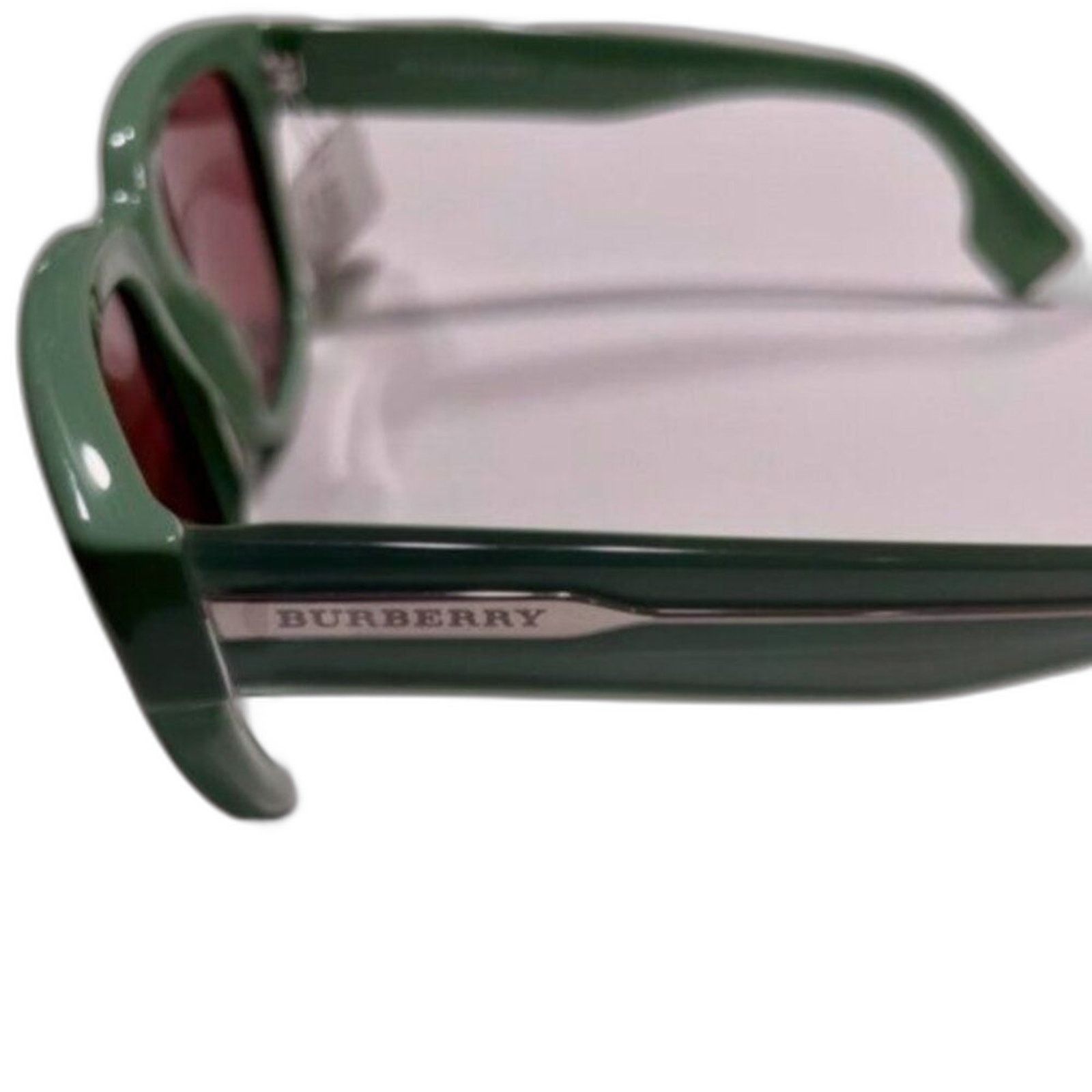 Burberry Burberry 54mm Square Sunglasses Frame Green Lens Violet Size ONE SIZE - 3 Thumbnail