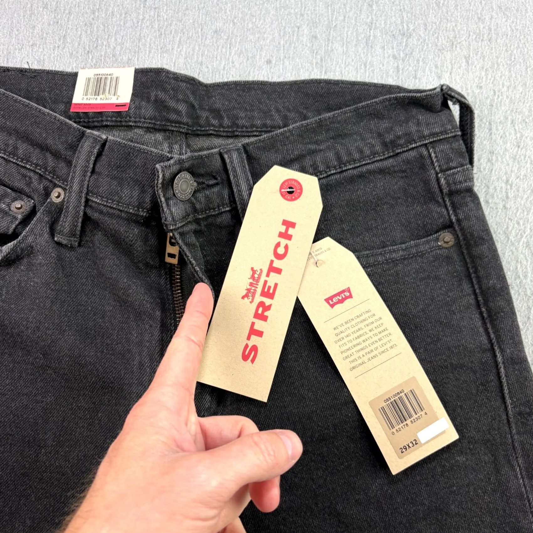Levi's Levi's Jeans Mens 29x32 Black 510 Skinny Distressed Denim NEW Size US 29 - 3 Thumbnail