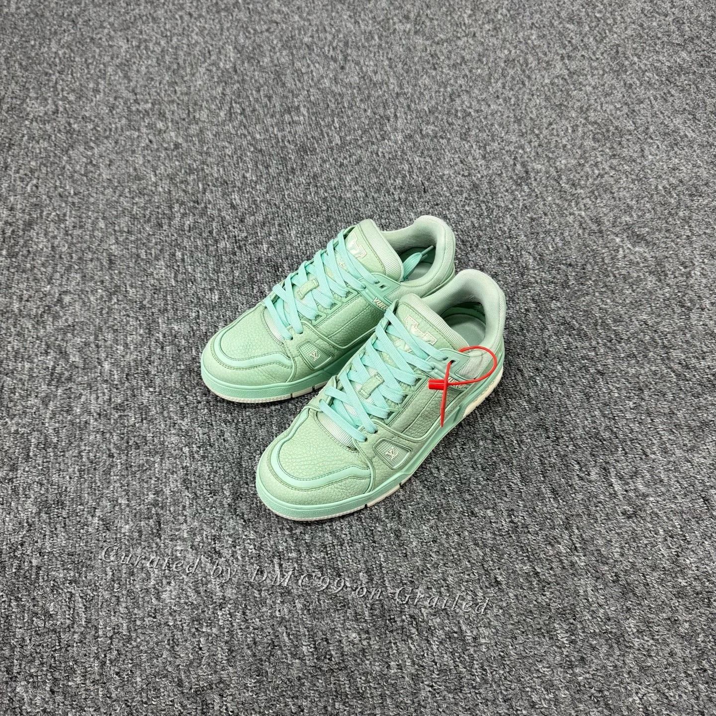 Louis Vuitton Louis Vuitton Mint Green Trainer Sneakers 39 Size US 8 / IT 38 - 1 Thumbnail