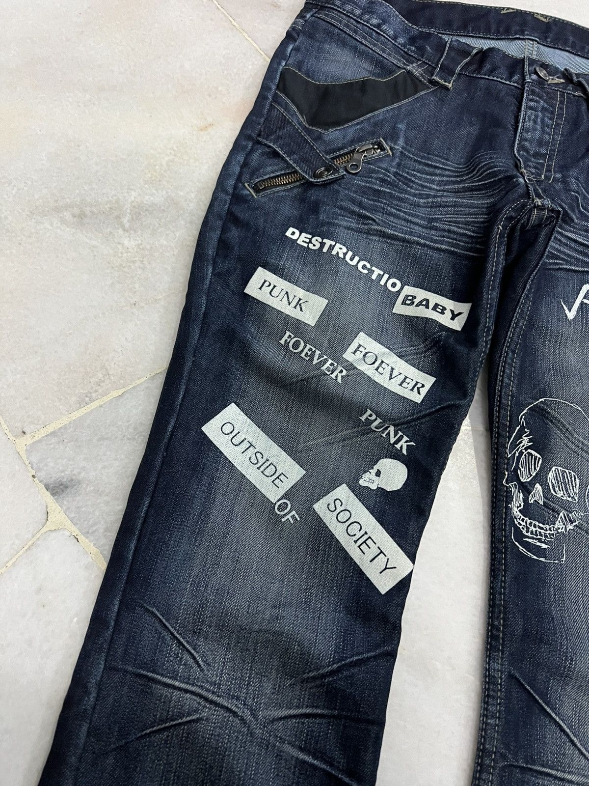 PPFM 💥Insane Pocket PPFM Punk Foever & Destruction Baby Jean Size US 31 - 6 Thumbnail