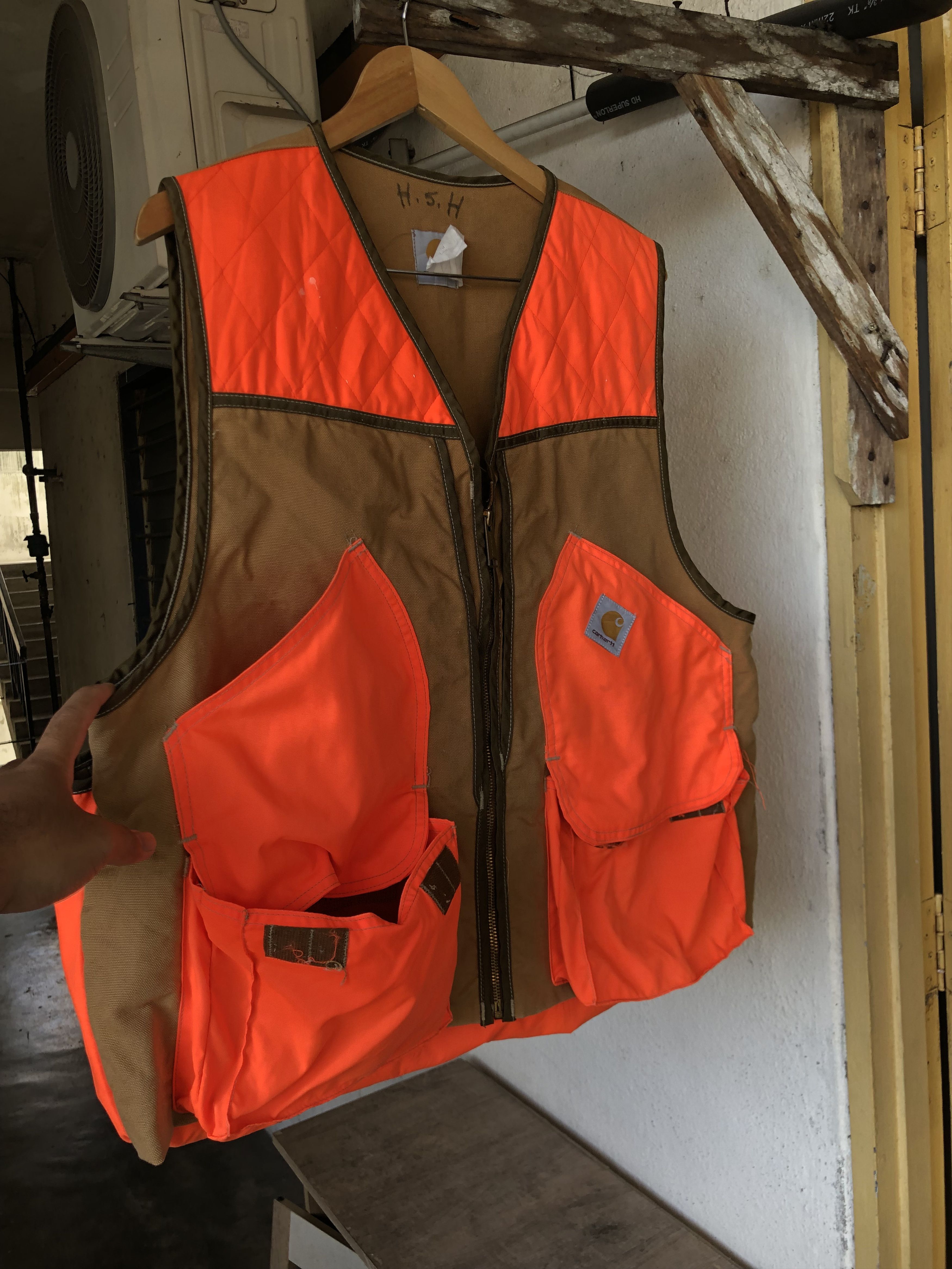Carhartt Rare❗️Vintage Carhartt Blaze Orange Game Hunting Vest Jacket Size US XL / EU 56 / 4 - 11 Thumbnail
