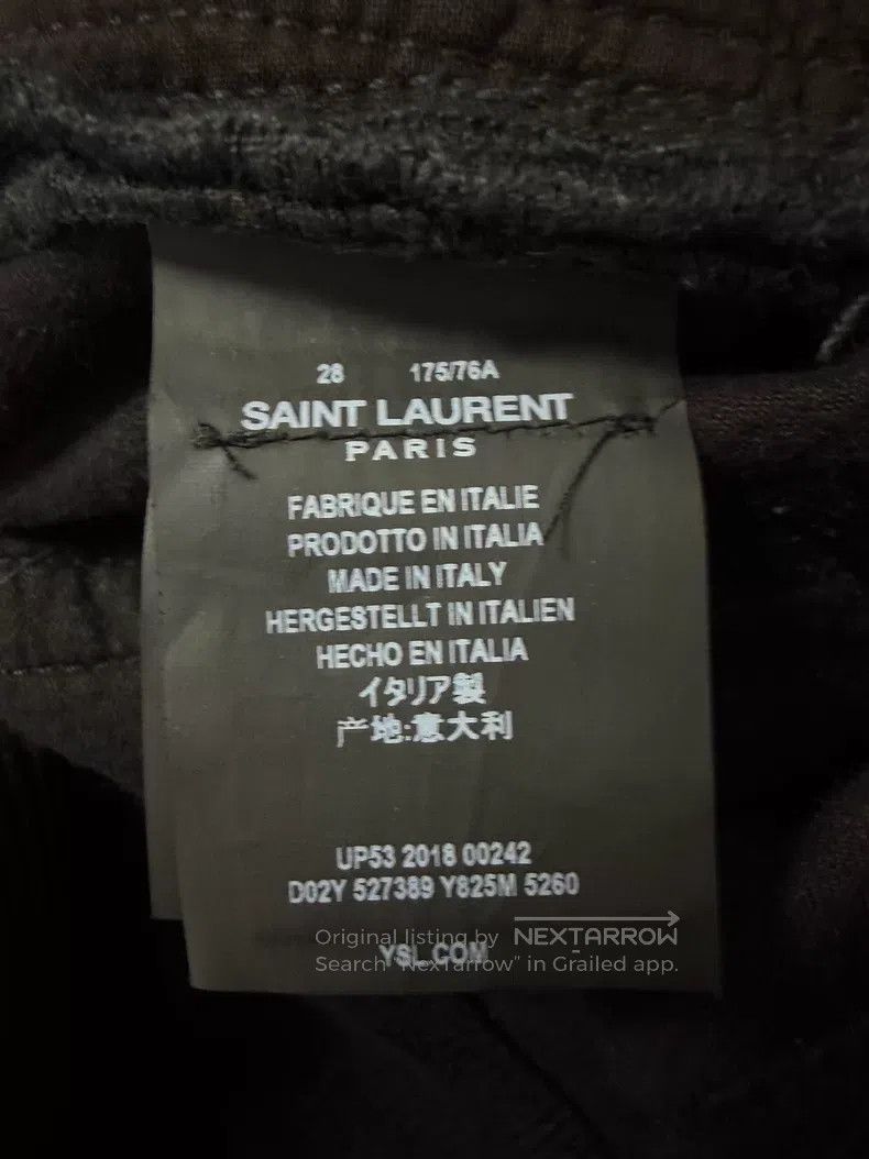 Saint Laurent Paris Saint Laurent Paris Black Corduroy Cat Whisker Washed Deni Size US 28 / EU 44 - 5 Thumbnail