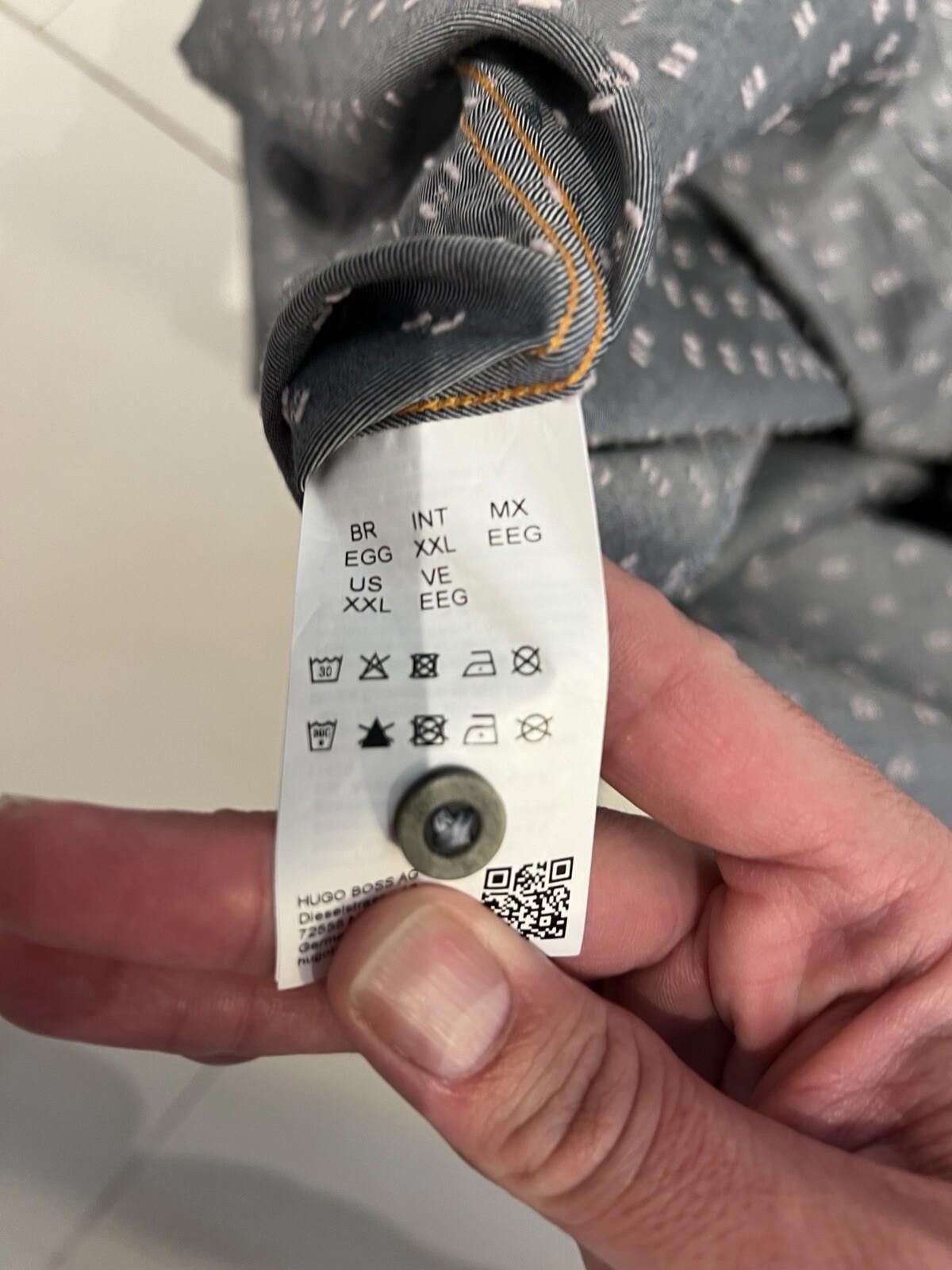 Hugo Boss Hugo Boss Button Down Shirt Detail Grey Shirt XXL Size US XXL / EU 58 / 5 - 4 Thumbnail