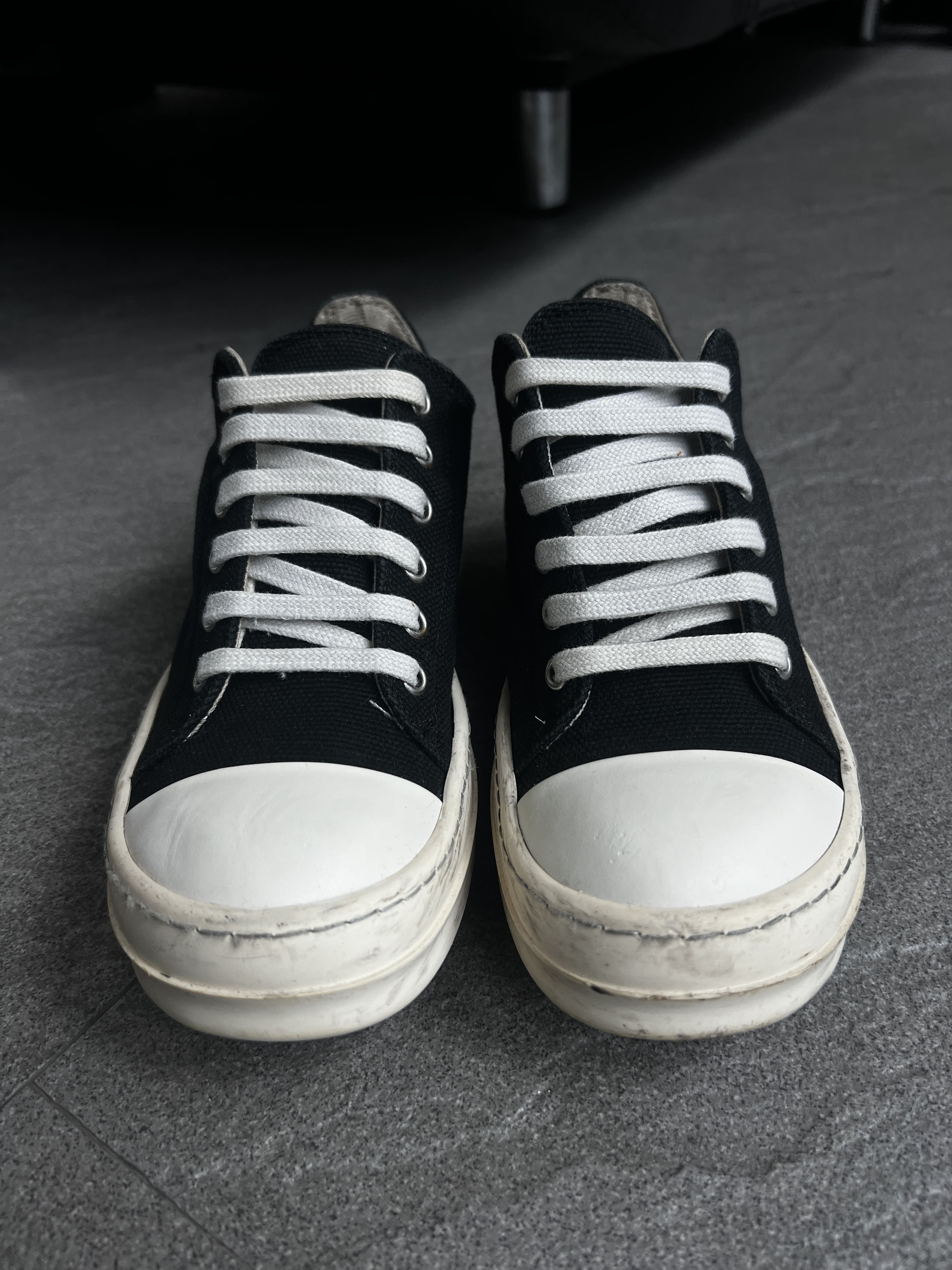 Rick Owens Drkshdw *Smallest Rare* Rick Owens DRKSHDW Canvas Low Sneakers EU35 Size US 5 / IT 35 - 4 Thumbnail
