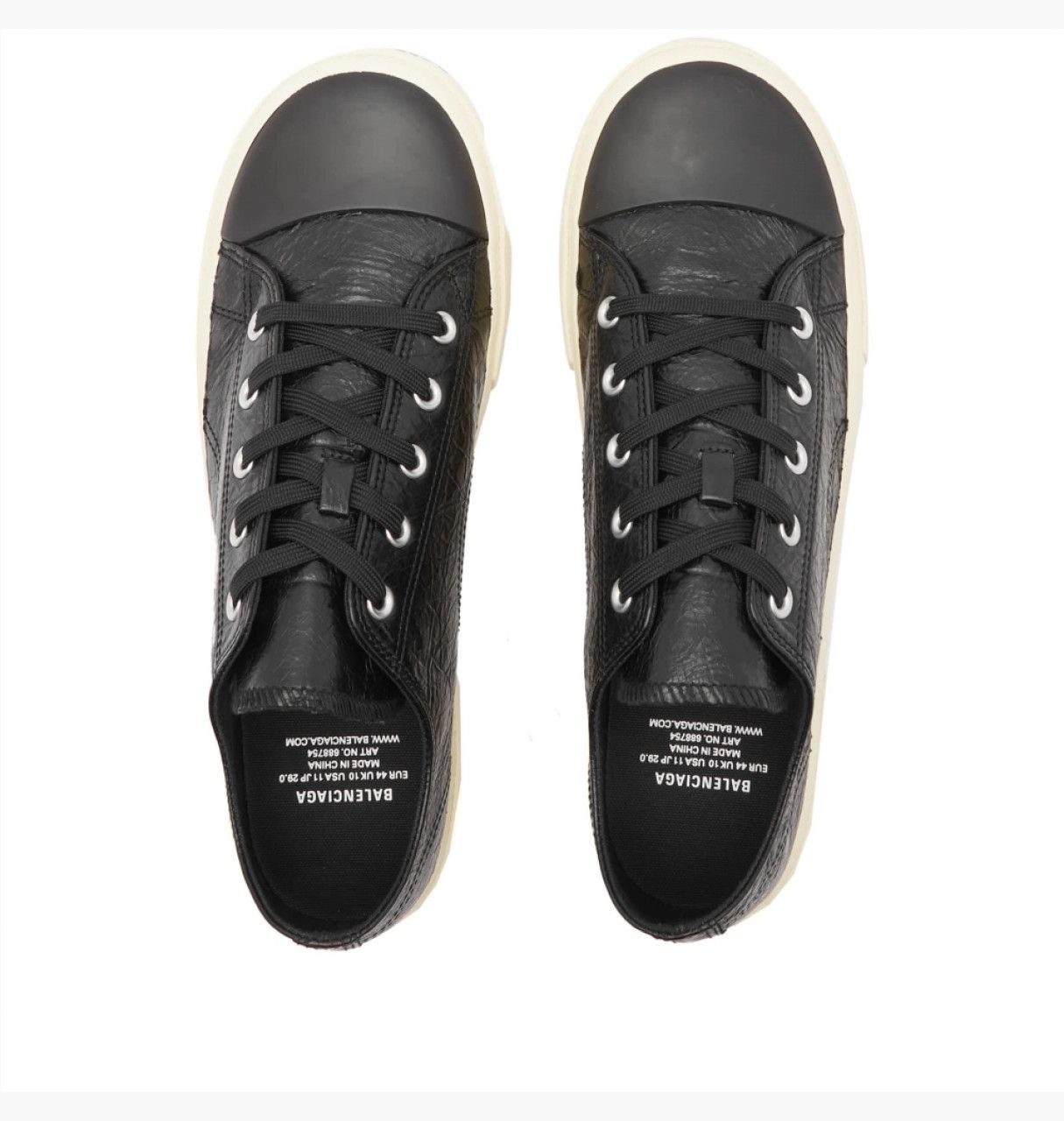Balenciaga o1mt1gz0924 Paris Low Top Sneaker in Black Size US 9 / EU 42 - 5 Thumbnail