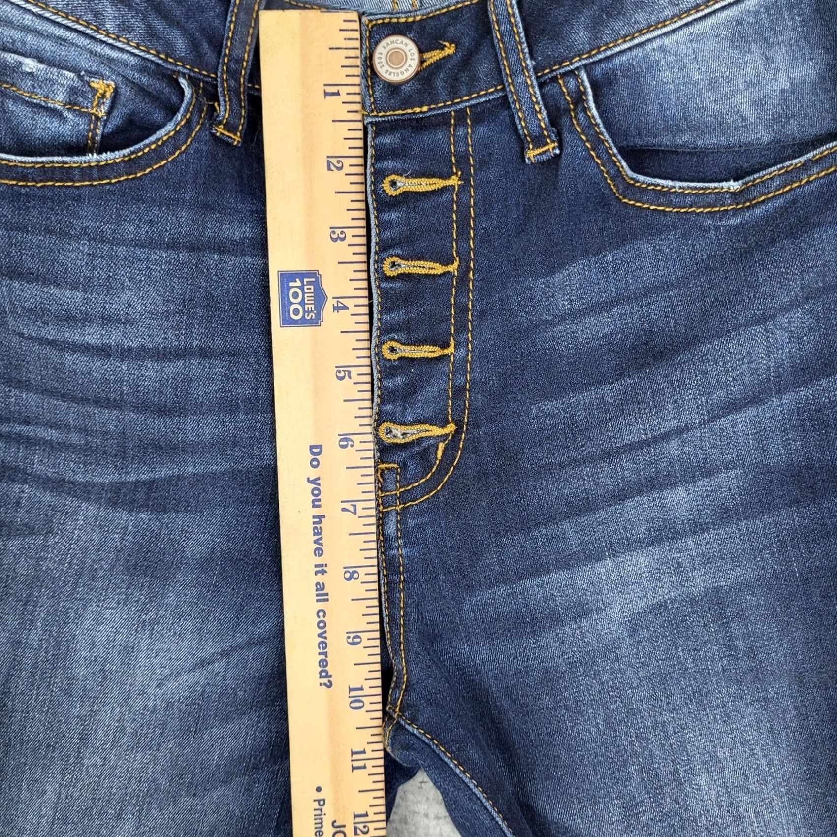Vintage Kancan Los Angeles Womens Mid Rise Skinny Casual Jeans Size 27 Size 27" / US 4 / IT 40 - 3 Thumbnail