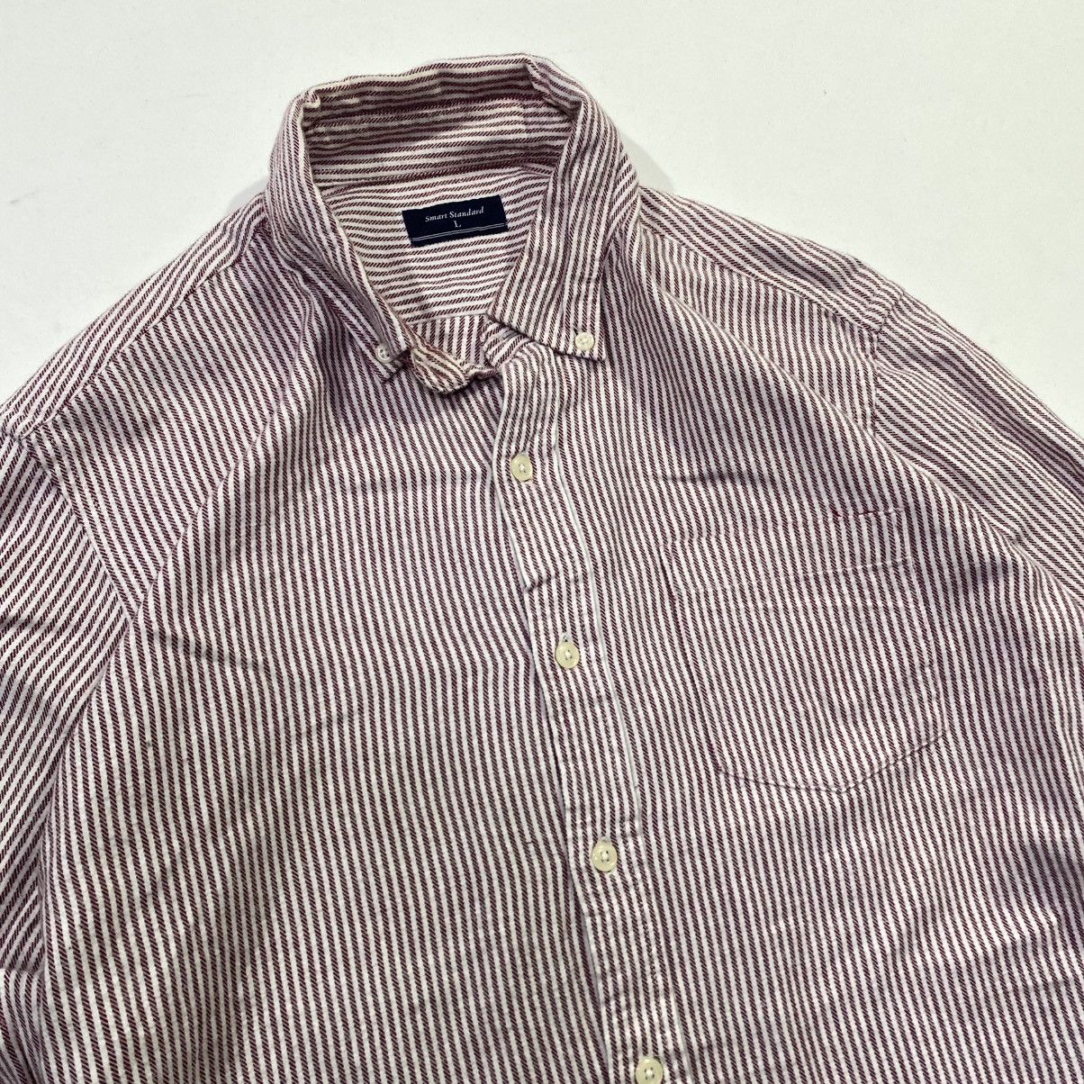 Japanese Brand Topvalu Striped Flannel Shirt Size US L / EU 52-54 / 3 - 2 Thumbnail