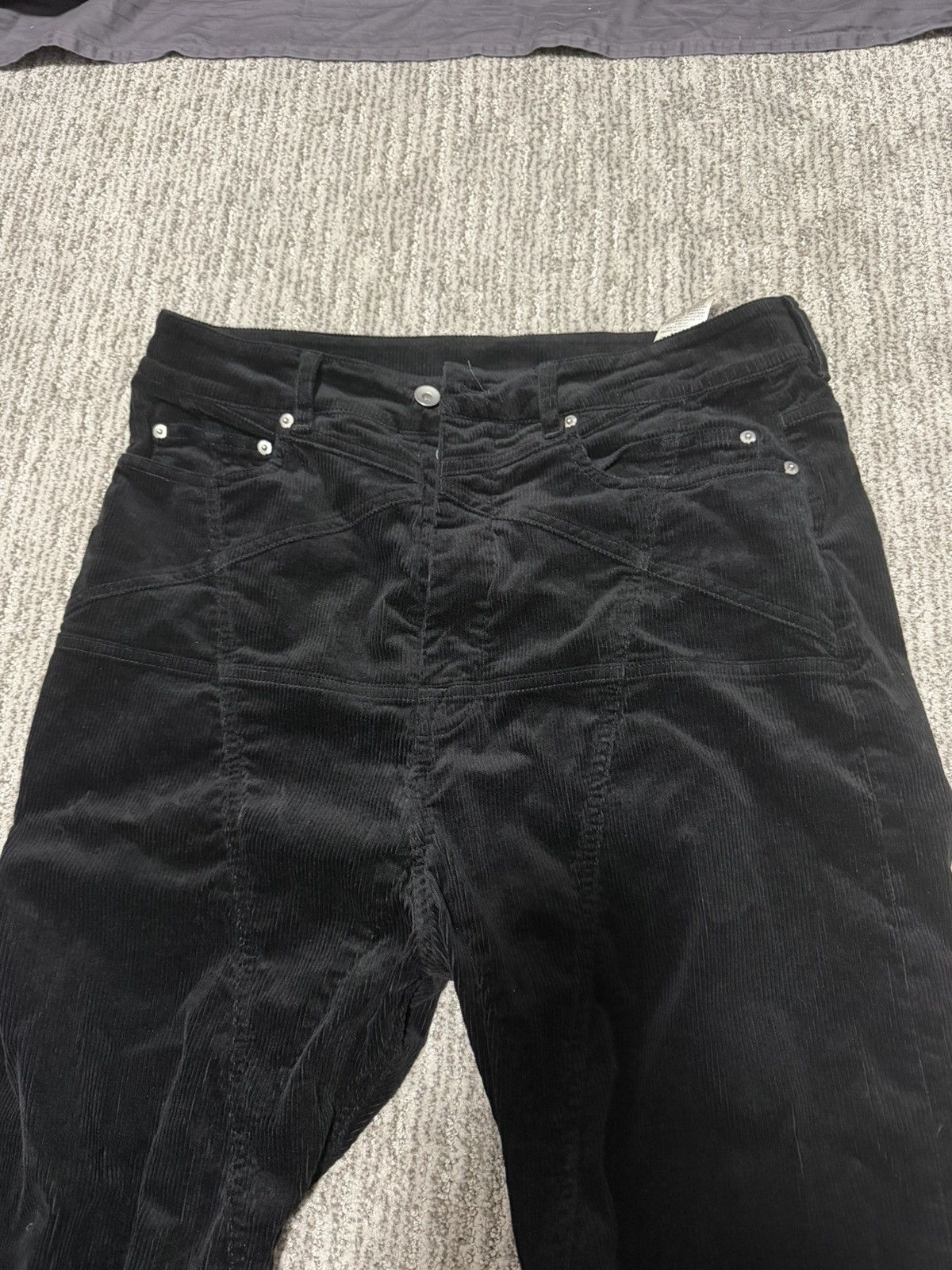 Rick Owens Drkshdw Rick Owens Drkshdw black paneled trousers Size US 33 - 3 Thumbnail
