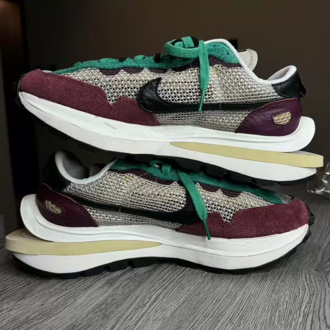 Nike Sacai x Nike VaporWaffle Burgundy 98 New Size 44 Size US 11 / EU 44 - 2 Thumbnail