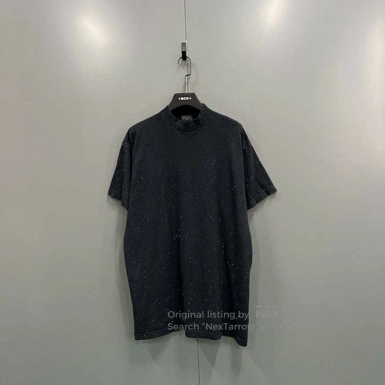 Balenciaga Balenciaga Black Rhinestone Crew Neck Tee. Size S / US 4 / IT 40 - 1 Thumbnail