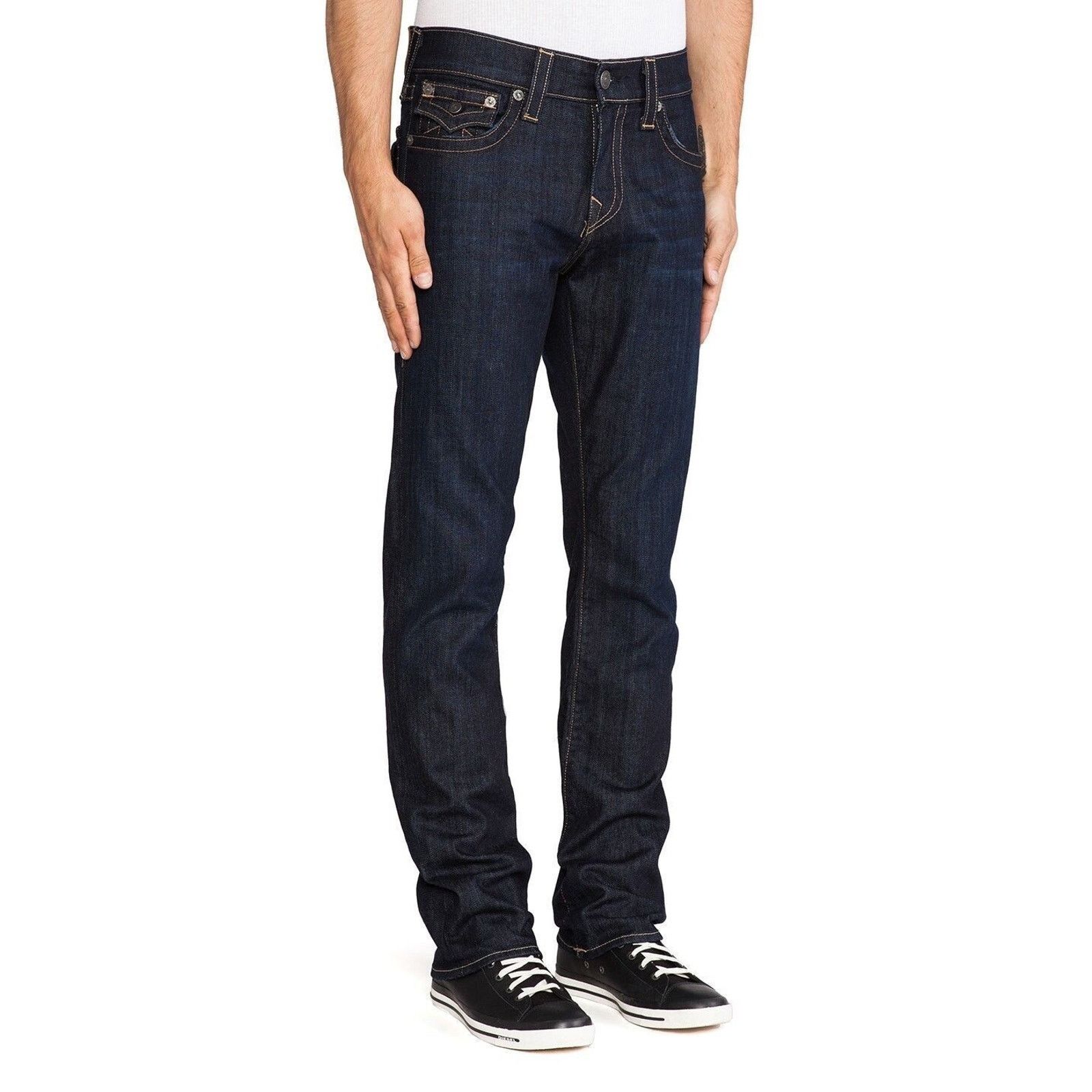 True Religion True Religion Ricky Straight Jeans Wanted Man Dark 42x34 Size US 42 / EU 58 - 4 Thumbnail