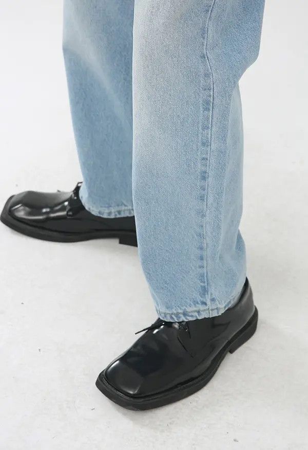 Japanese Brand Kawase x Miku Light blue washed trendy casual straight jeans Size US 32 / EU 48 - 6 Thumbnail