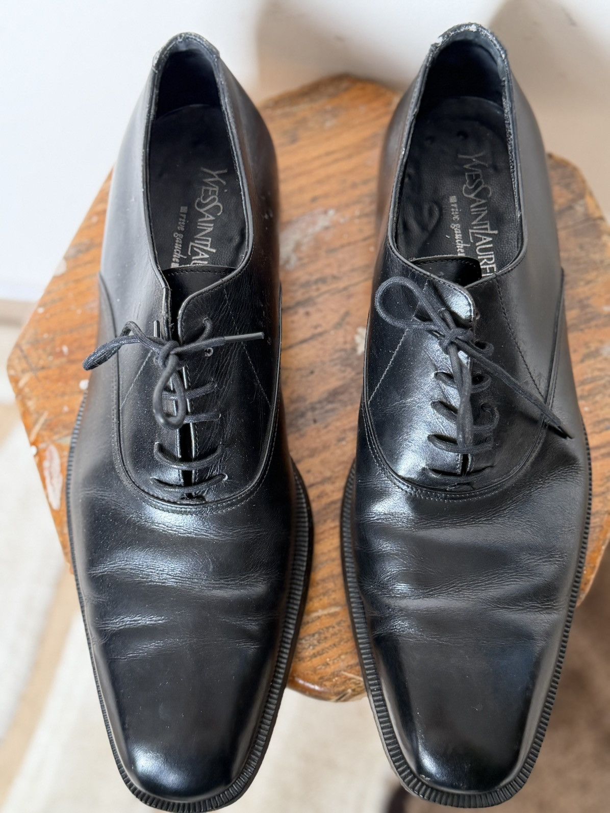 Yves Saint Laurent YvesSaintLaurent Black Leather Guidi vibe shoes sneakers Size US 10 / EU 43 - 5 Thumbnail