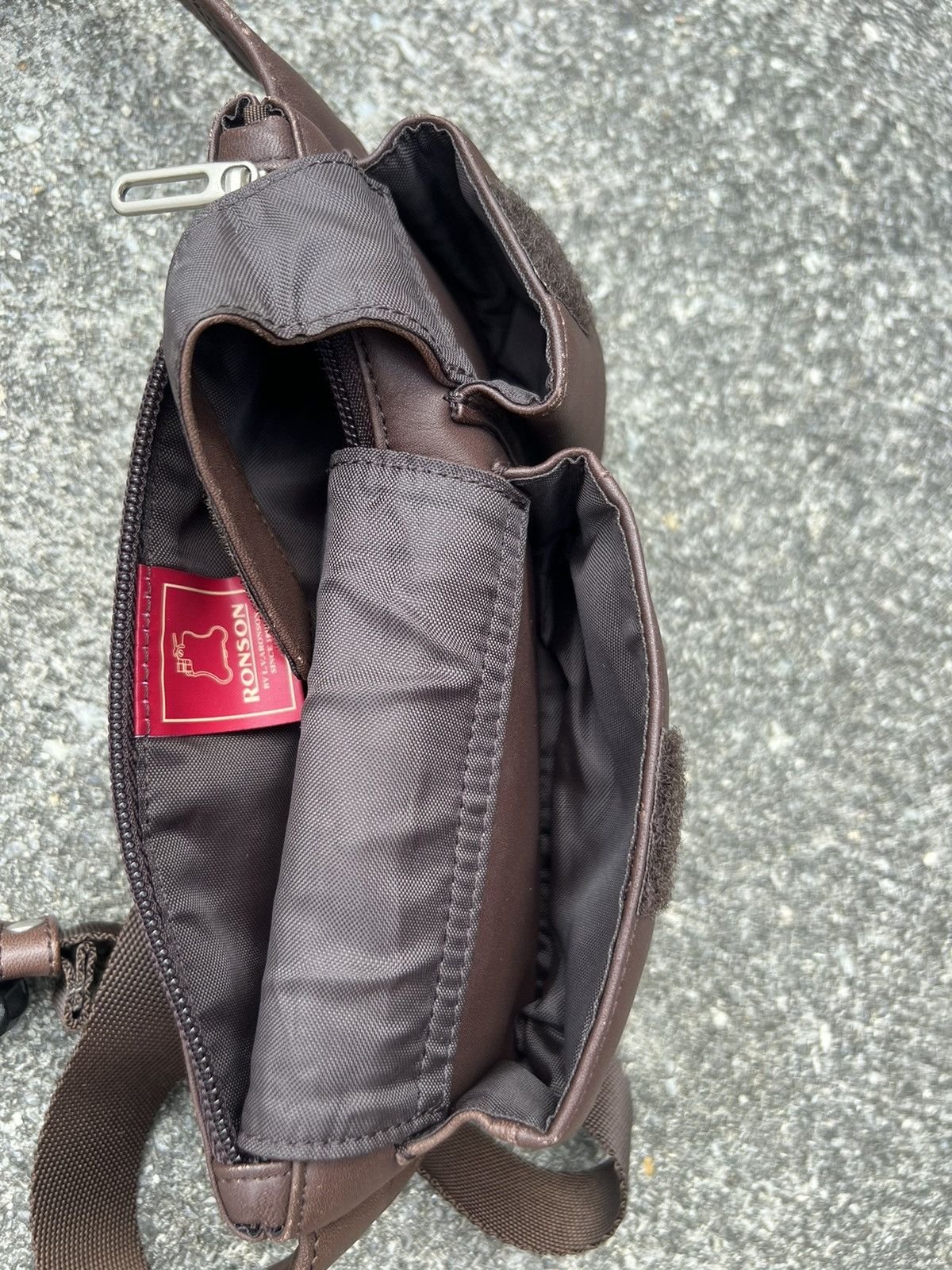 Leather VTG RONSON L.V.ARONSON Patina Brown Leather Mini Pouch Bag Size ONE SIZE - 21 Thumbnail