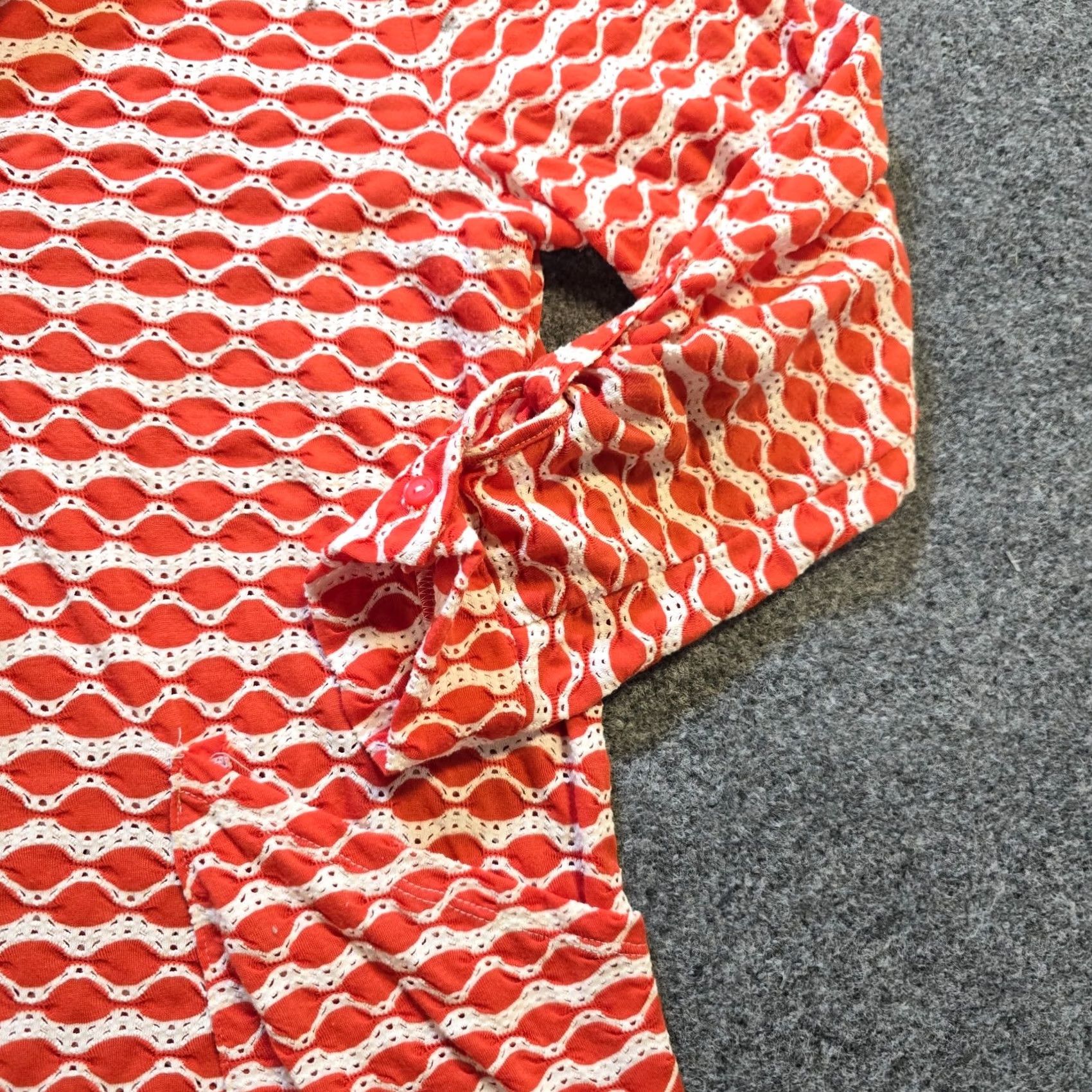 Vintage For Cynthia Top Womens L Orange Size Stretchy Pockets Tunic Beach Coverup Size L / US 10 / IT 46 - 4 Thumbnail