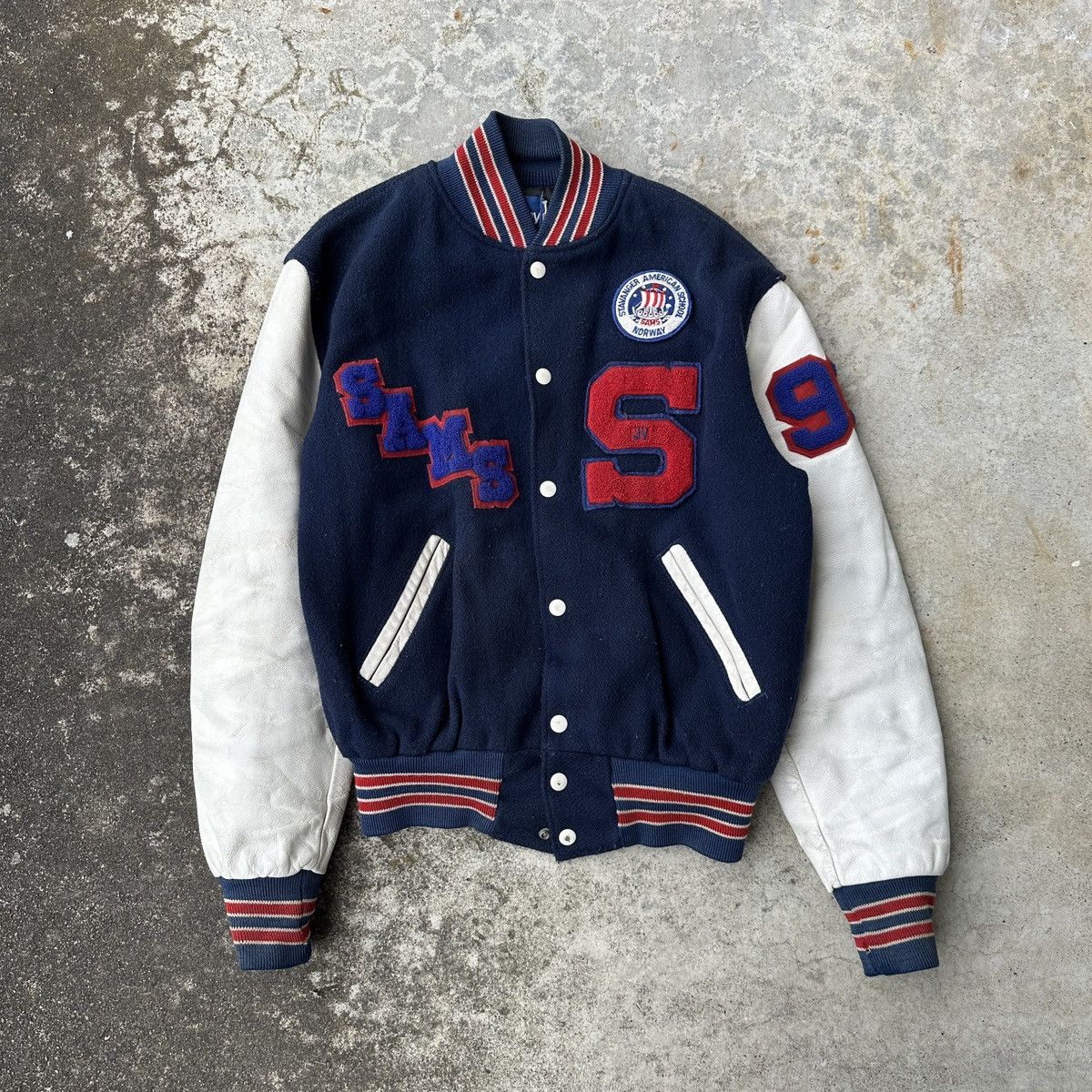 Vintage 80s College letterman football hippie patch varsity jkt Size US M / EU 48-50 / 2 - 2 Thumbnail