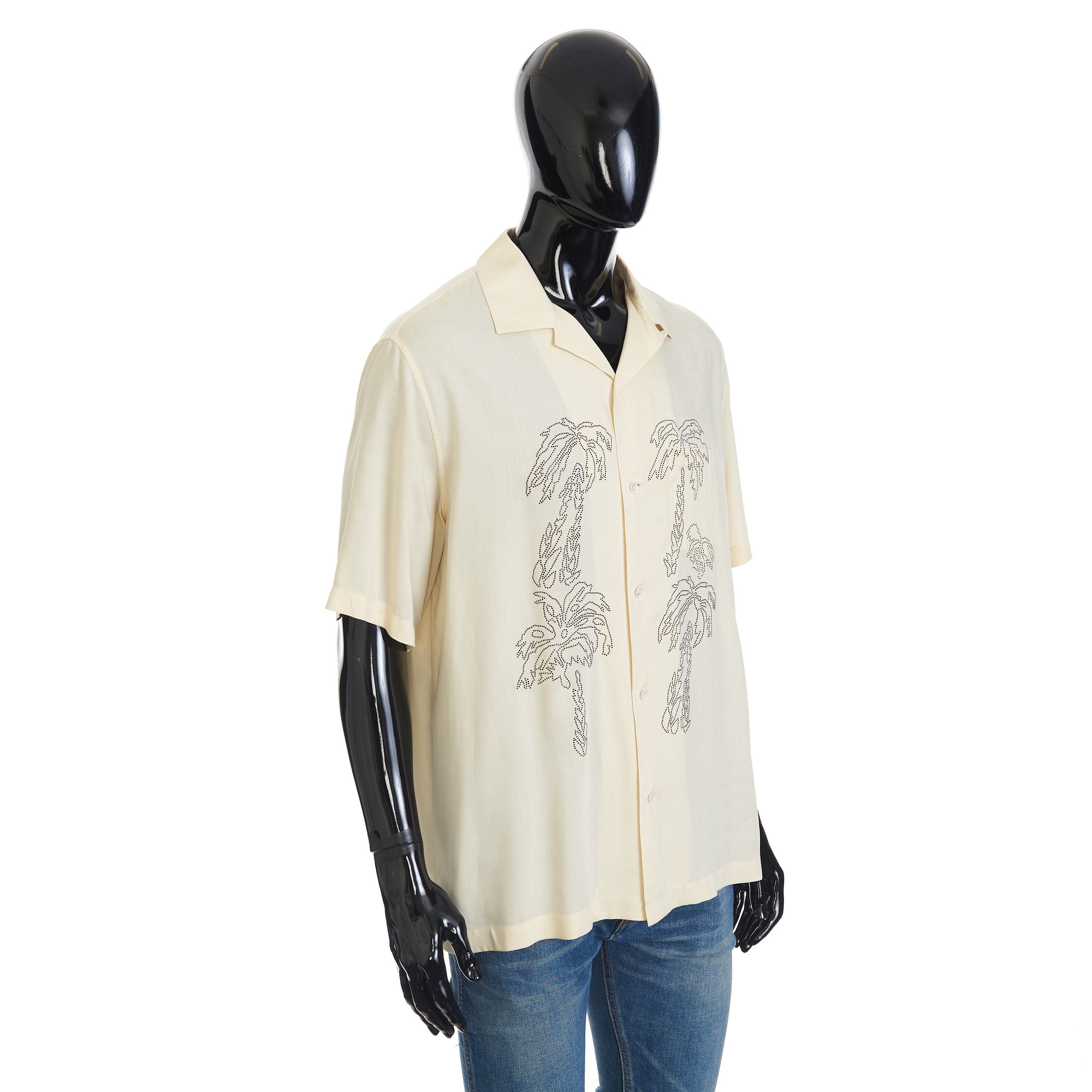 Celine Hawaiian Shortsleeve Shirt With Palm Embroidery Size 41 Size US L / EU 52-54 / 3 - 8 Thumbnail
