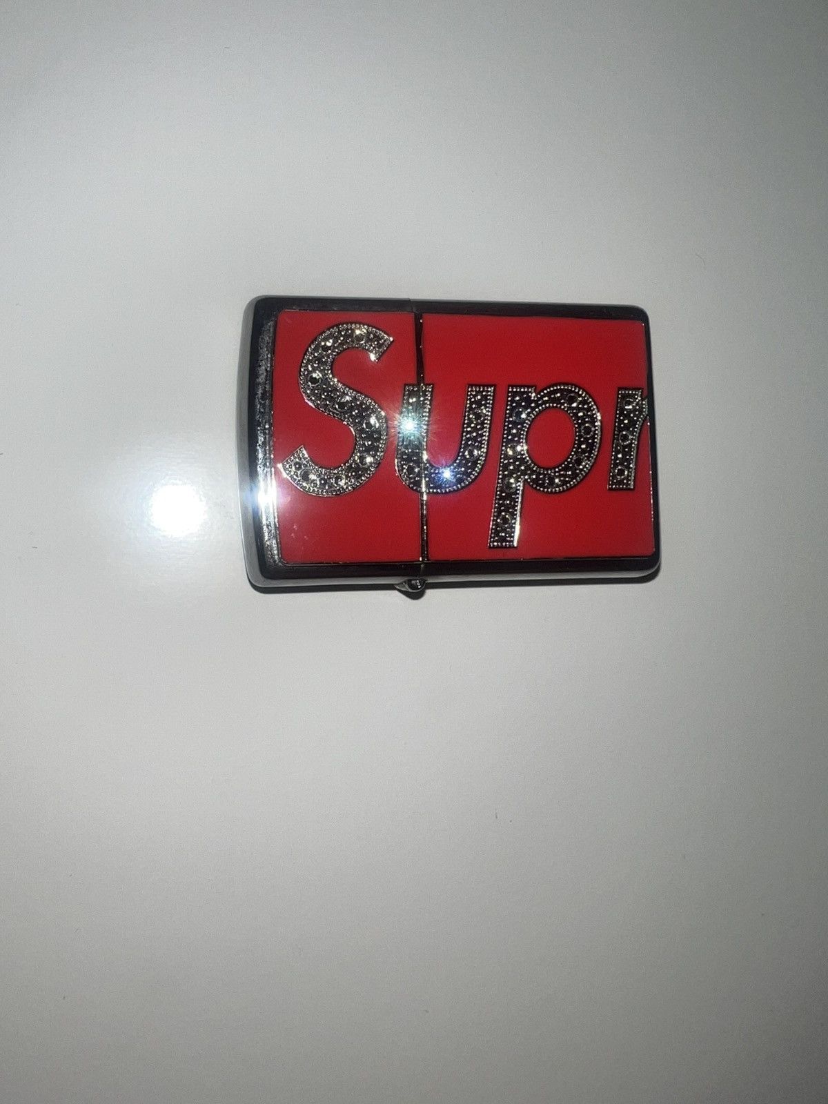Supreme × Zippo Supreme Swarovski Zippo Red