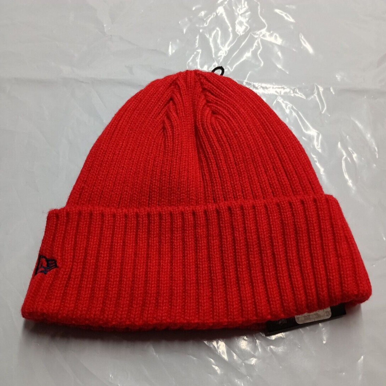 New Era New Era NFL New England Patriots Red Cuffed Knit Beanie Hat Size ONE SIZE - 3 Thumbnail