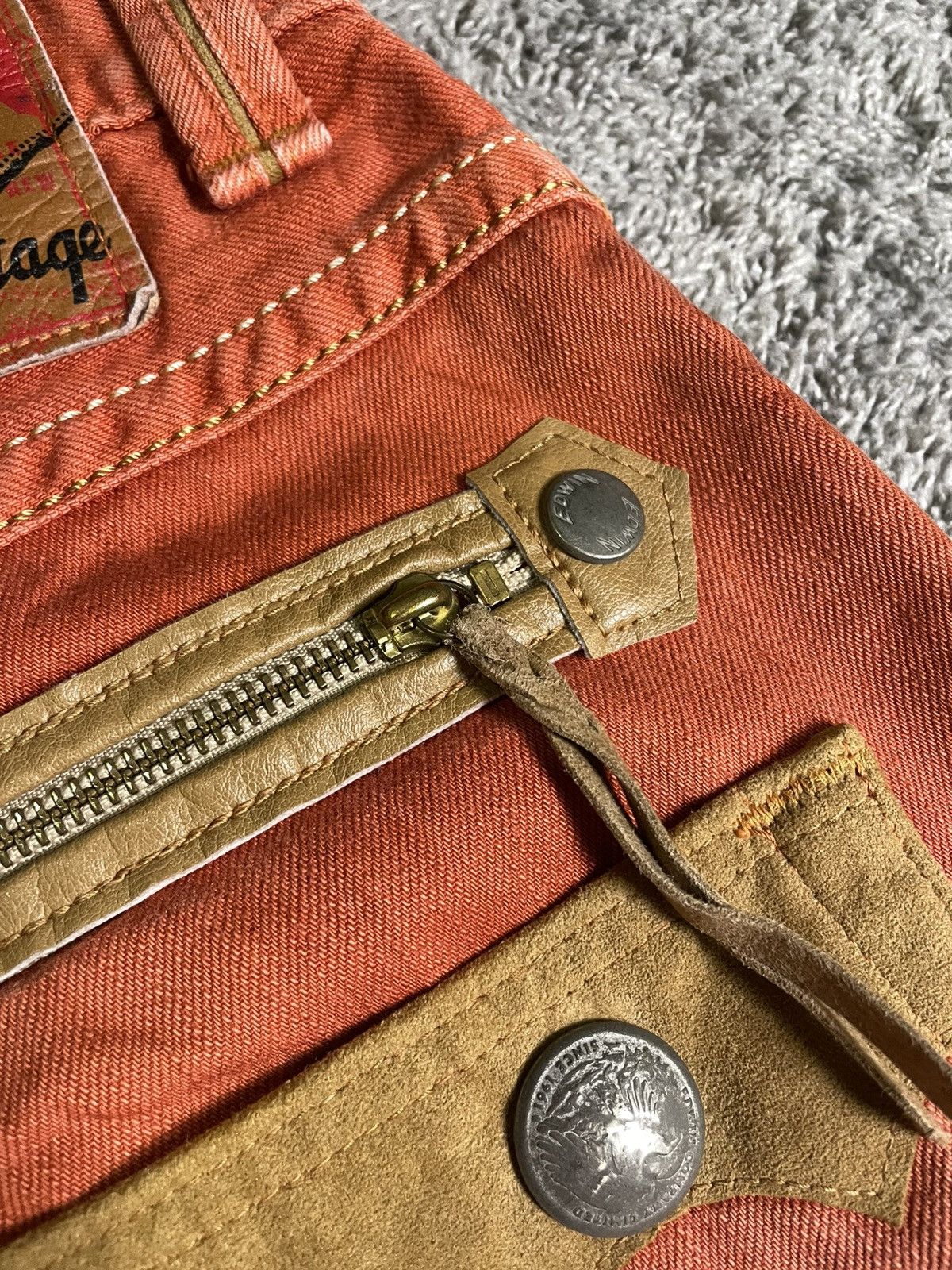 Edwin Rare Orange Edwin Exclusive Vintage Pant Size US 35 - 13 Thumbnail