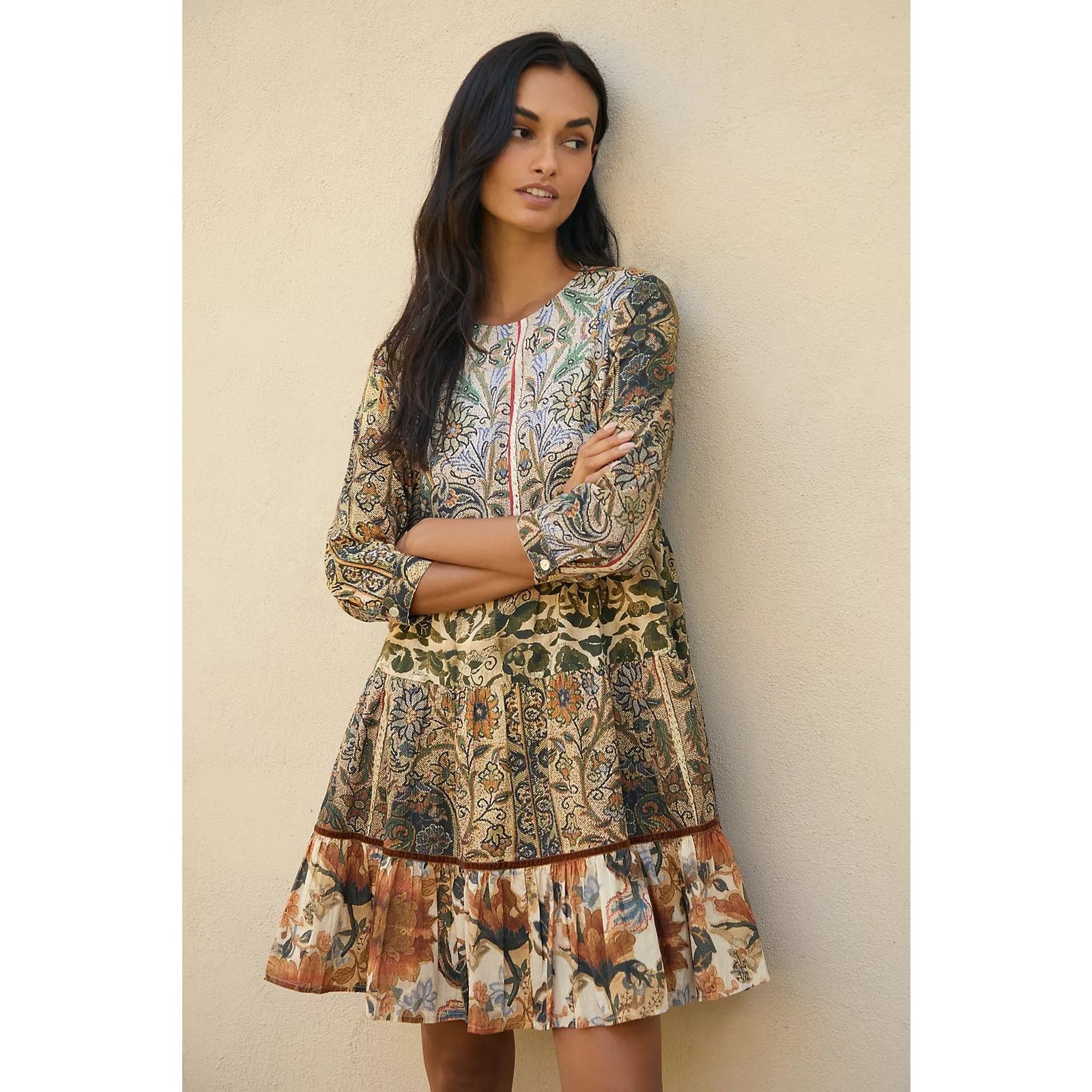 Anthropologie New Anthropologie Ro's Garden Rene Mini Dress $185 XS Floral Size XS / US 0-2 / IT 36-38 - 1 Thumbnail