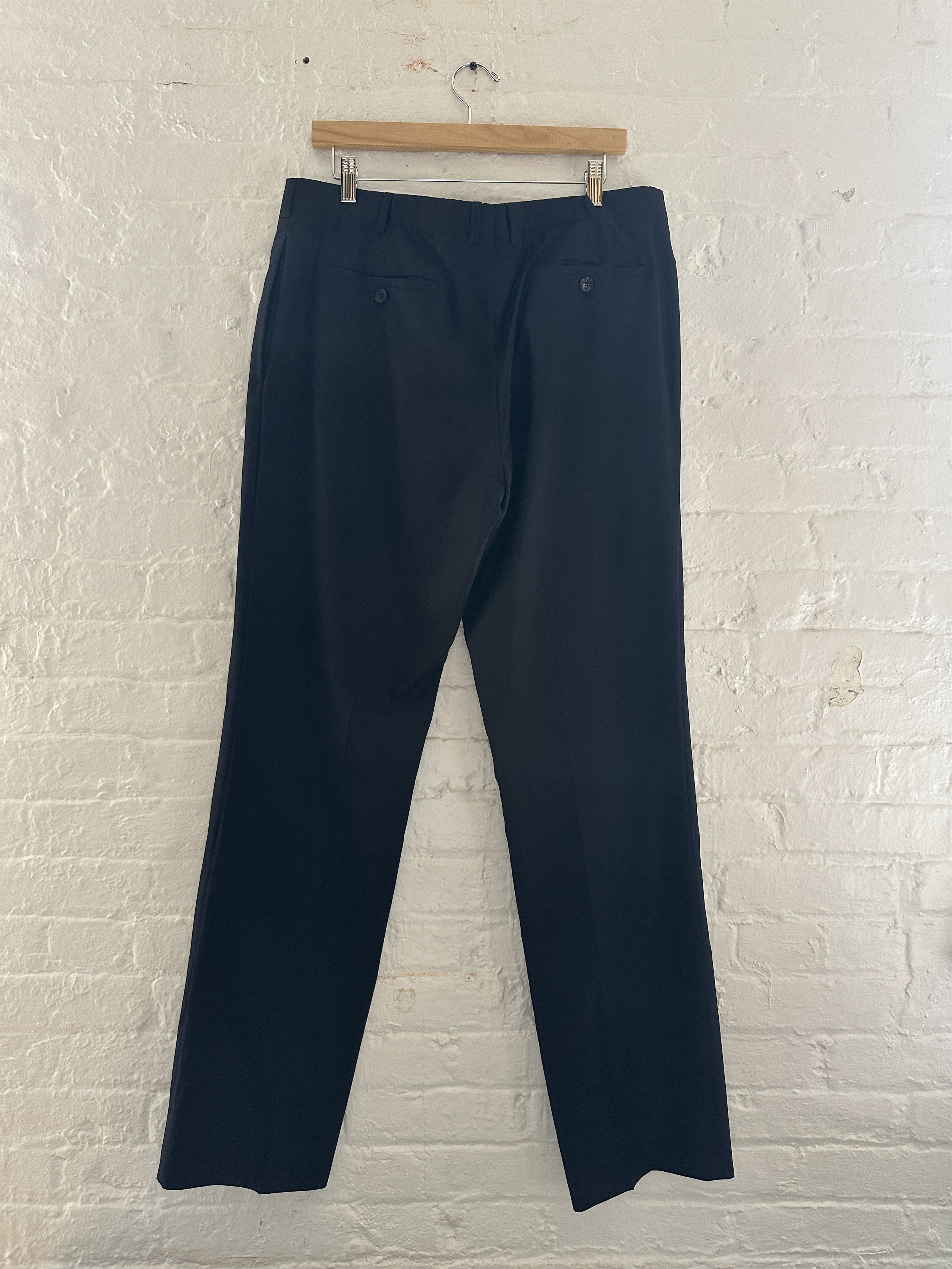 Prada Prada Pleated Wool Straight Leg Trousers Size US 36 / EU 52 - 4 Thumbnail