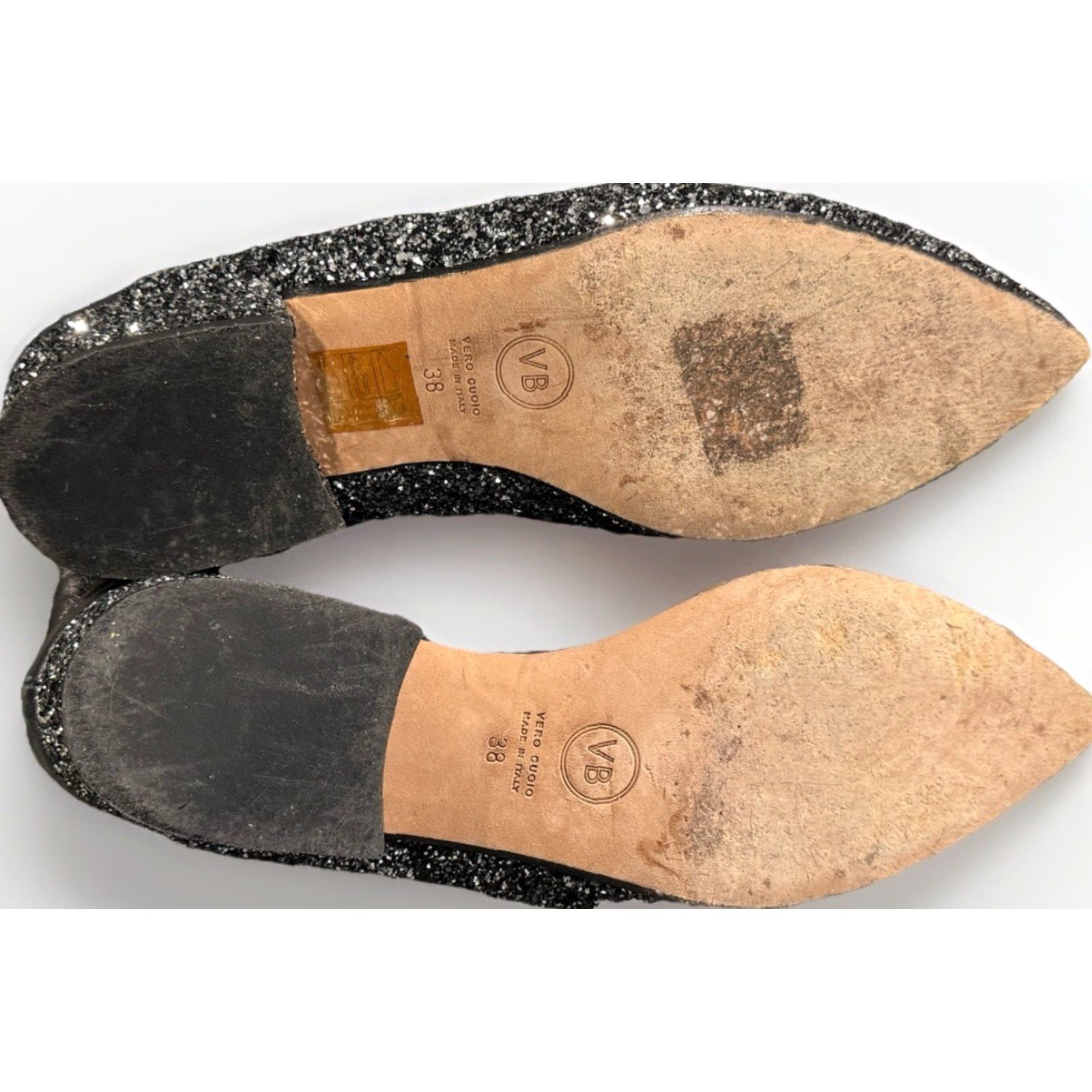 Veronica Beard VERONICA BEARD Glitter Penny Loafers Women's Flat Slip-On Leather Casual Party Work Italy Sz 7.5 Metallic Midnight Size US 7.5 / IT 37.5 - 5 Thumbnail
