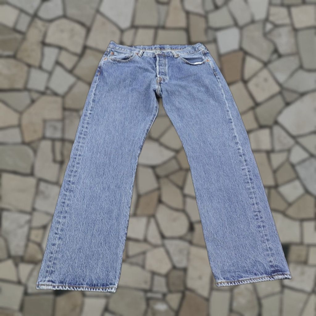 Levi's Levi's Men's Jeans 34x29 Blue Denim 501 Straight Leg Button Fly Red Tab Cotton Casual Size US 34 / EU 50 - 1 Thumbnail