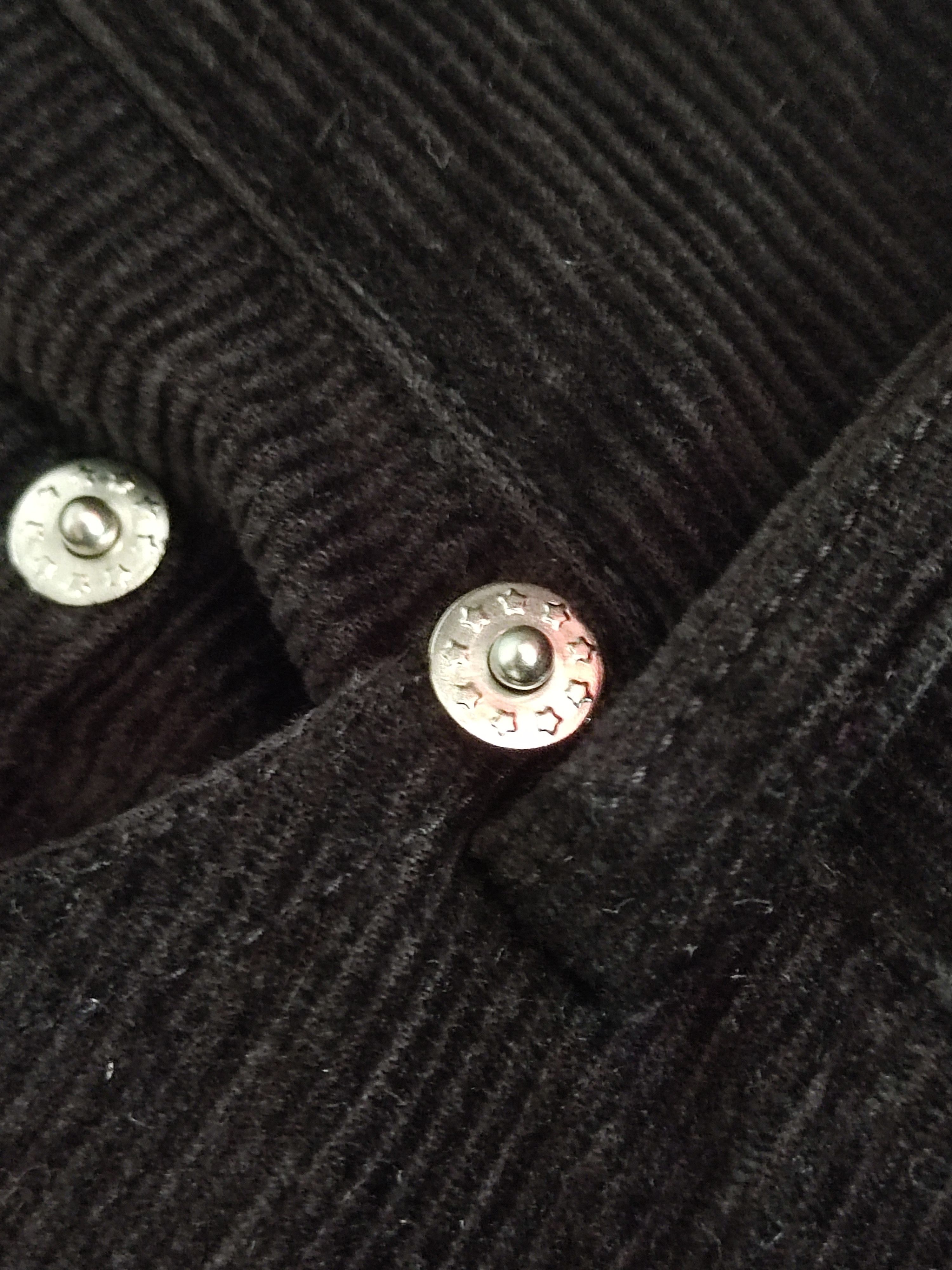 agnes b. agnès b. Black Corduroy Pants | French designer– Slim Fit Size US 35 - 5 Thumbnail