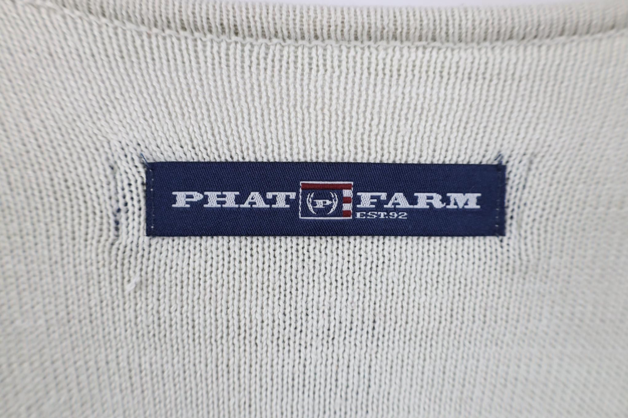 Phat Farm Deadstock Vintage 90s Y2K Phat Farm Script Marled Sweater Size US XL / EU 56 / 4 - 11 Thumbnail