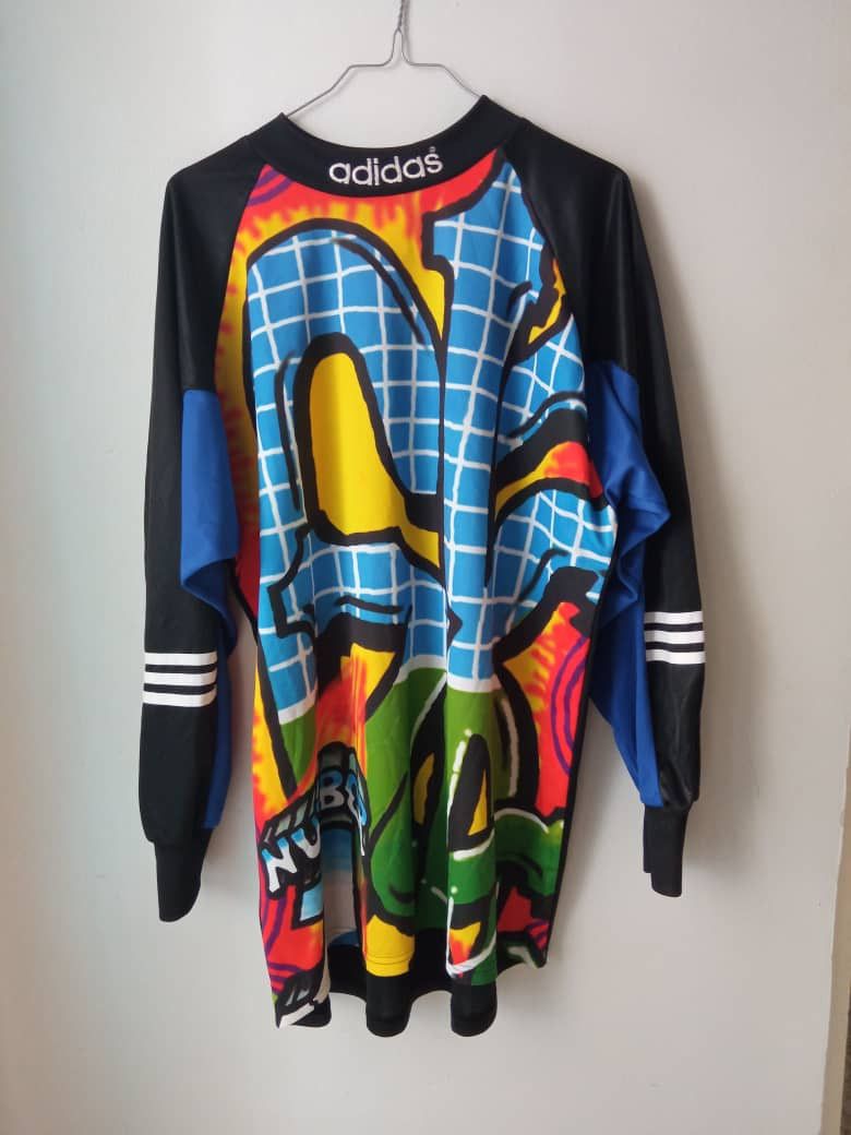 Adidas 90s ADIDAS GOALKEEPER SOCCER JERSEY VINTAGE GRAFFITI ART Size US L / EU 52-54 / 3 - 1 Thumbnail
