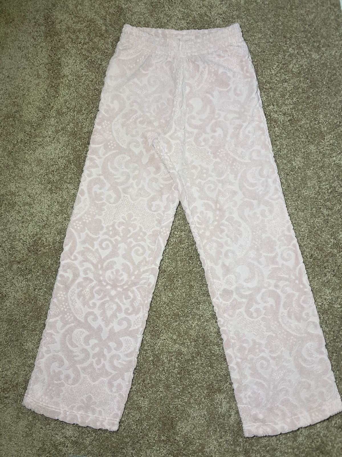 Martine Rose New SS24 Martine Rose Pink Towel Jacquard Knit Sweats 2024 Size US 30 / EU 46 - 2 Thumbnail