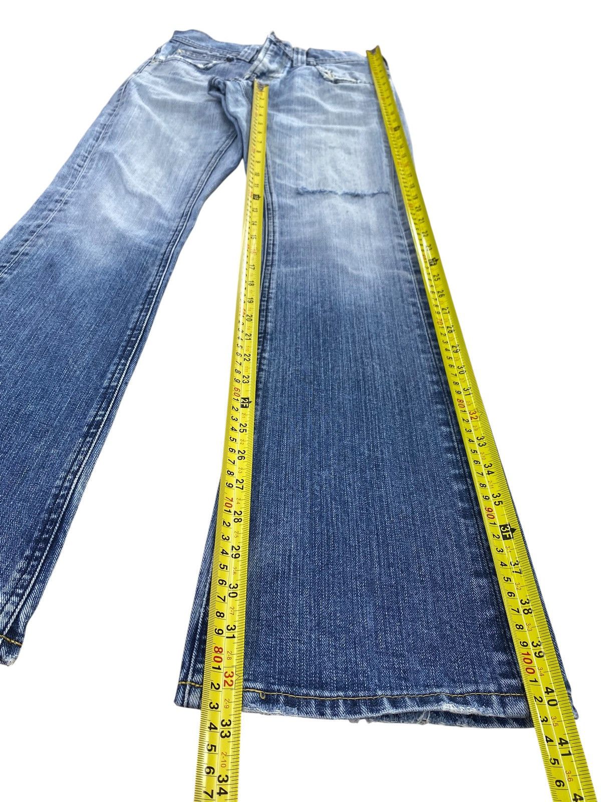 Other Japanese Brand Faded Wash Ripped Style Flare Jeans Size US 28 / EU 44 - 13 Thumbnail