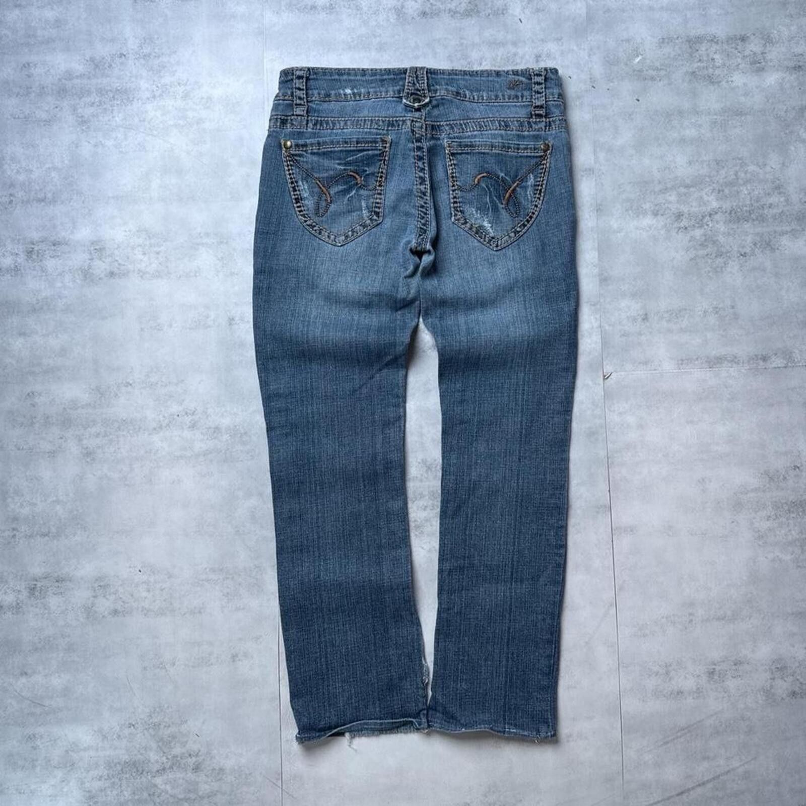 Other Y2K Cest Toi Flared distressed denim 00s jeans Size 30" / US 8 / IT 44 - 2 Thumbnail