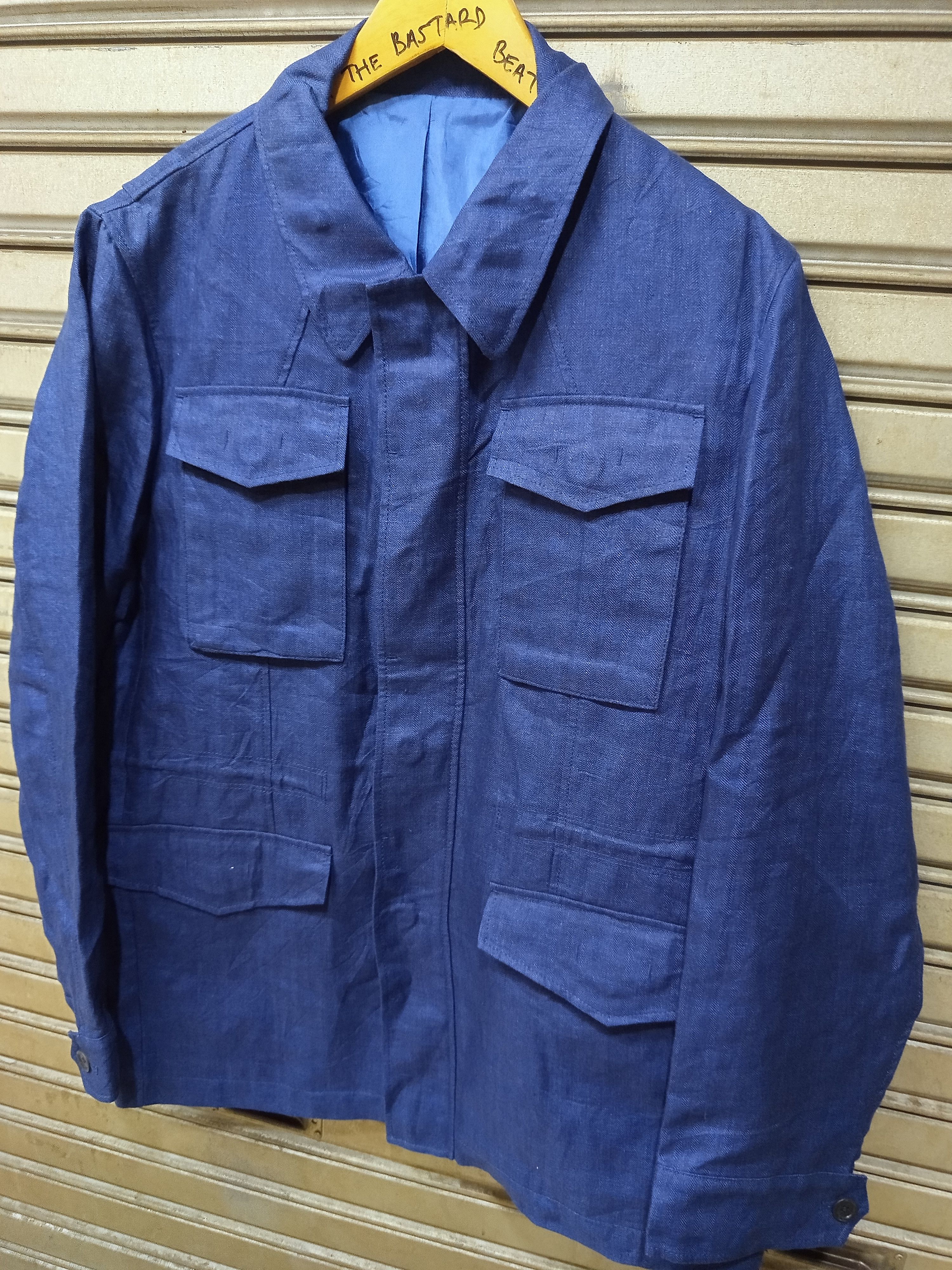 Vintage Korean Herringbone Utility Jacket Size US L / EU 52-54 / 3 - 3 Thumbnail