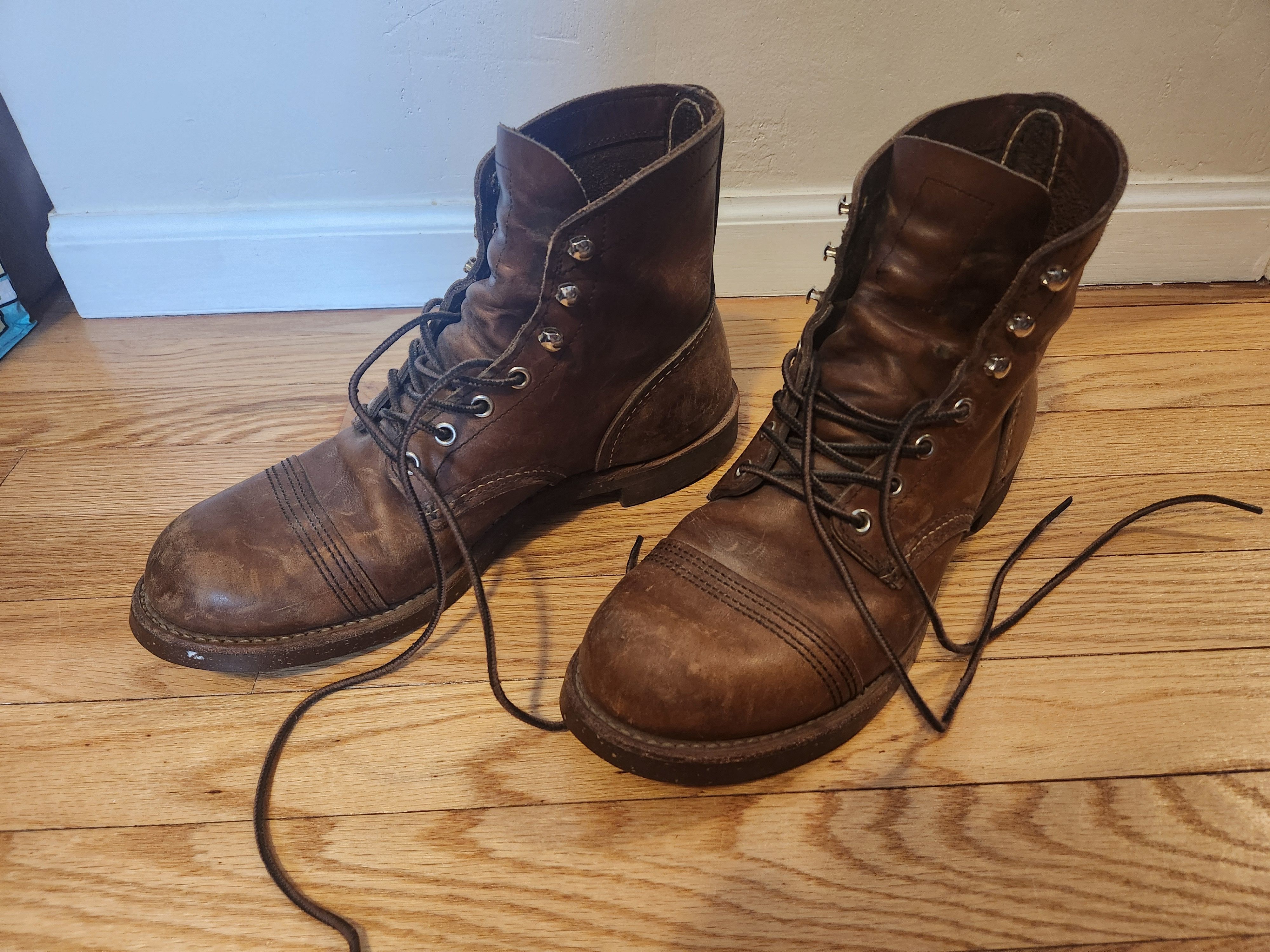 image of Red Wing Amber Harness Iron Rangers Shoes, Men's (Size 8.5)