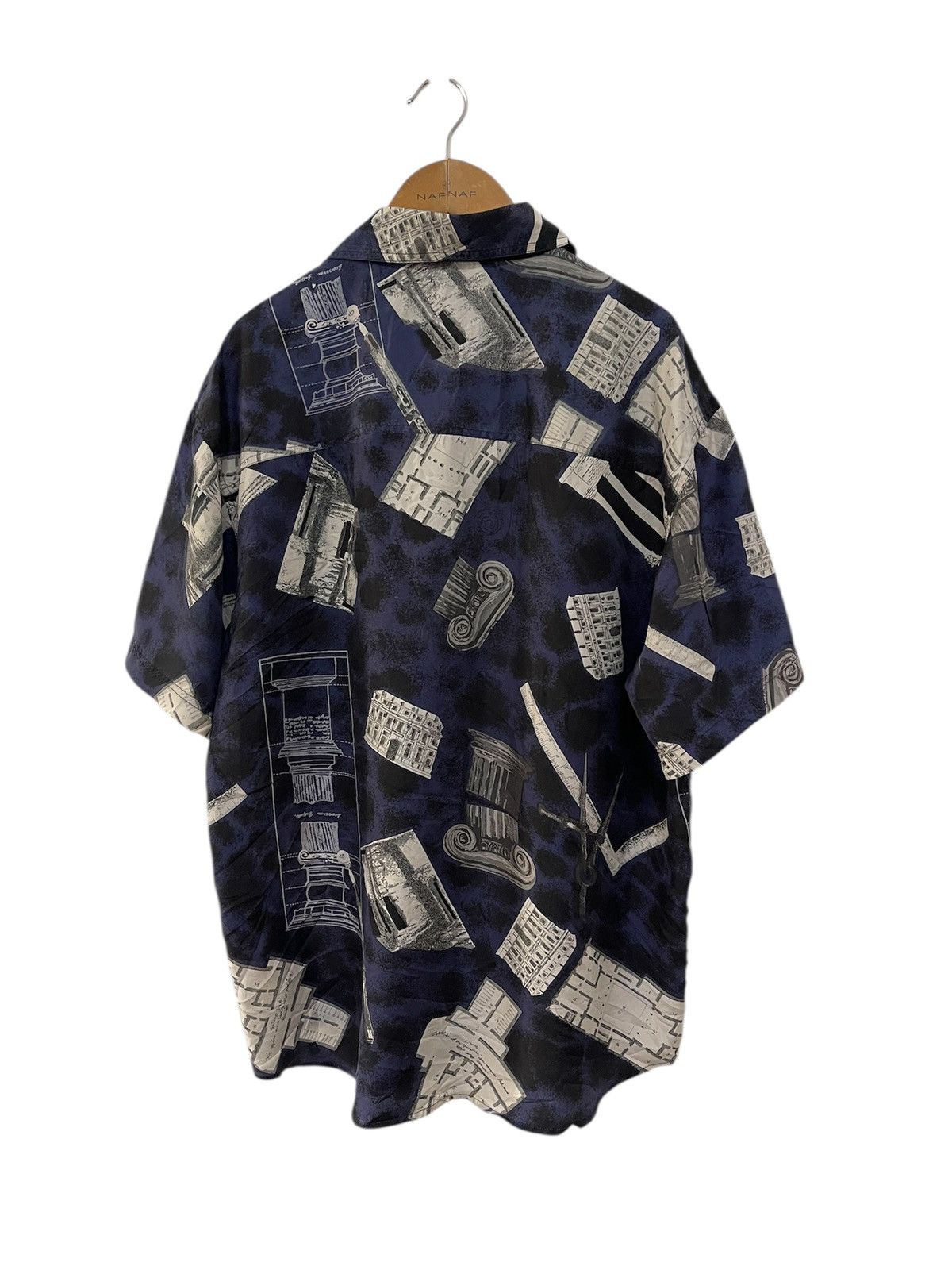 Designer Italian art pure silk shirt Size US M / EU 48-50 / 2 - 2 Thumbnail