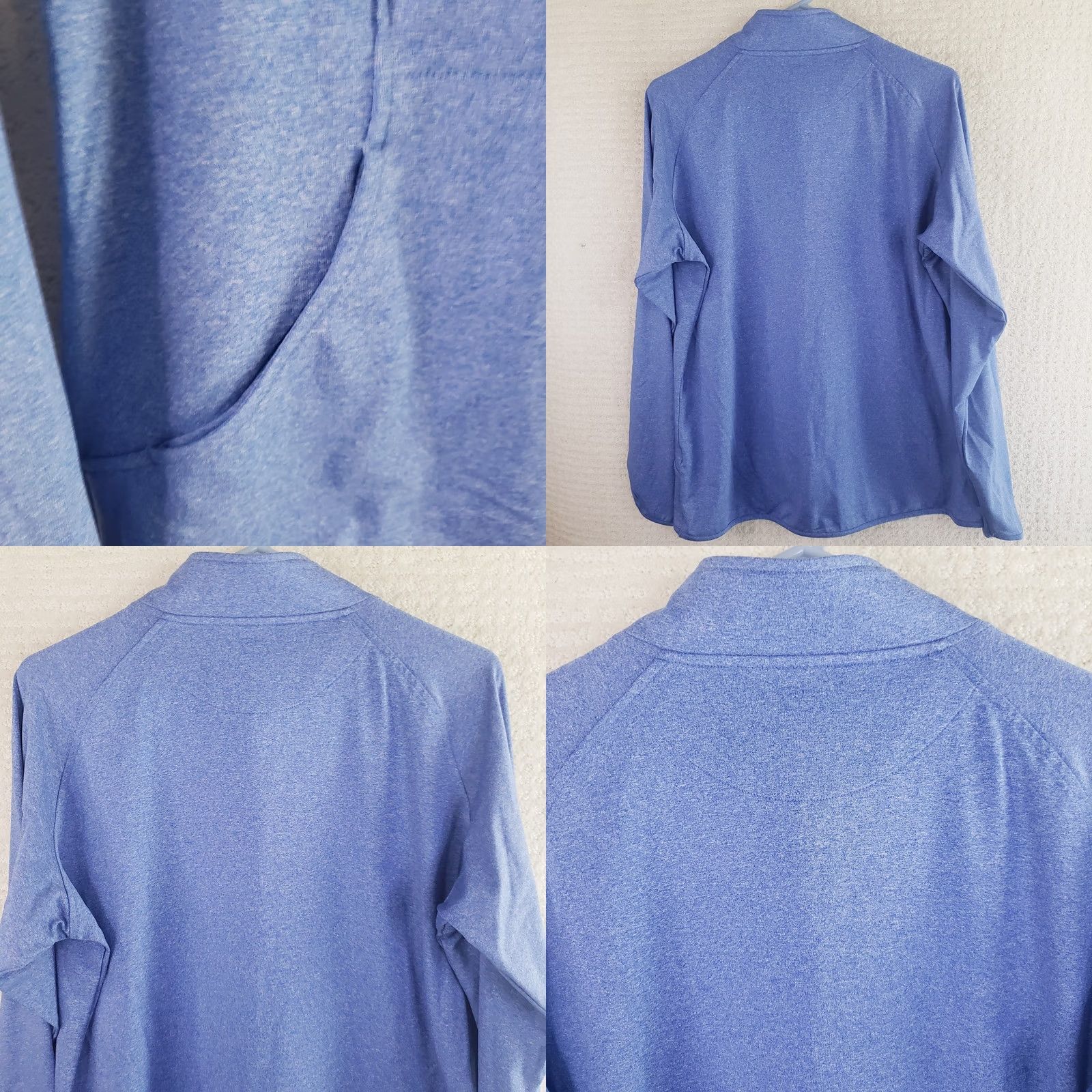Vintage Sport-Tek Women's XL Jacket Dataw Yacht Club 1/4 Zip Heathered Blue Thumbhole Activewear Shirt Womens Regular Fit Level: Adult Size L / US 10 / IT 46 - 8 Thumbnail