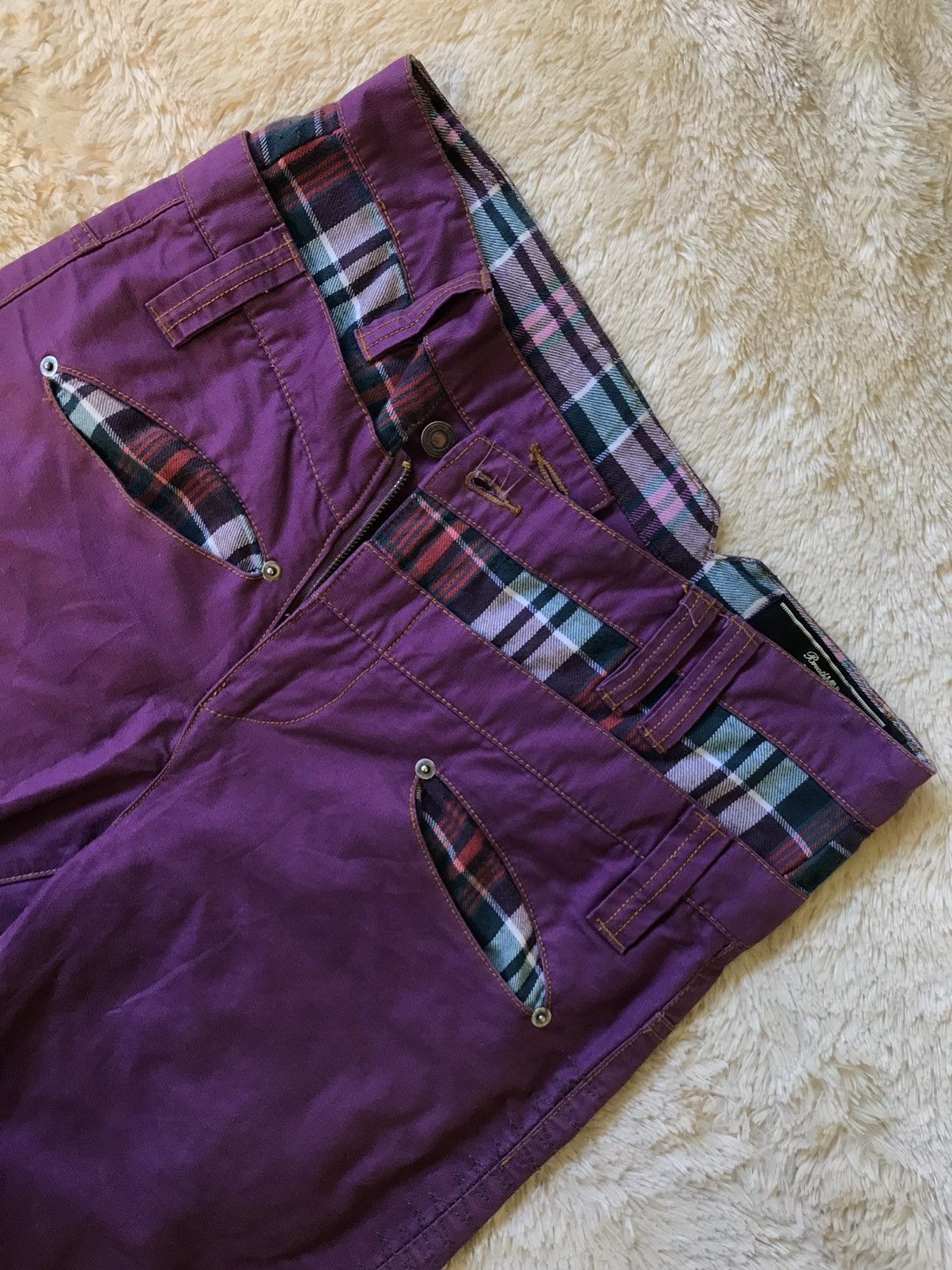 Japanese Brand Breath Mint BRTHBREATH Double Waist Purple Punk Style Size 28" / US 6 / IT 42 - 3 Thumbnail