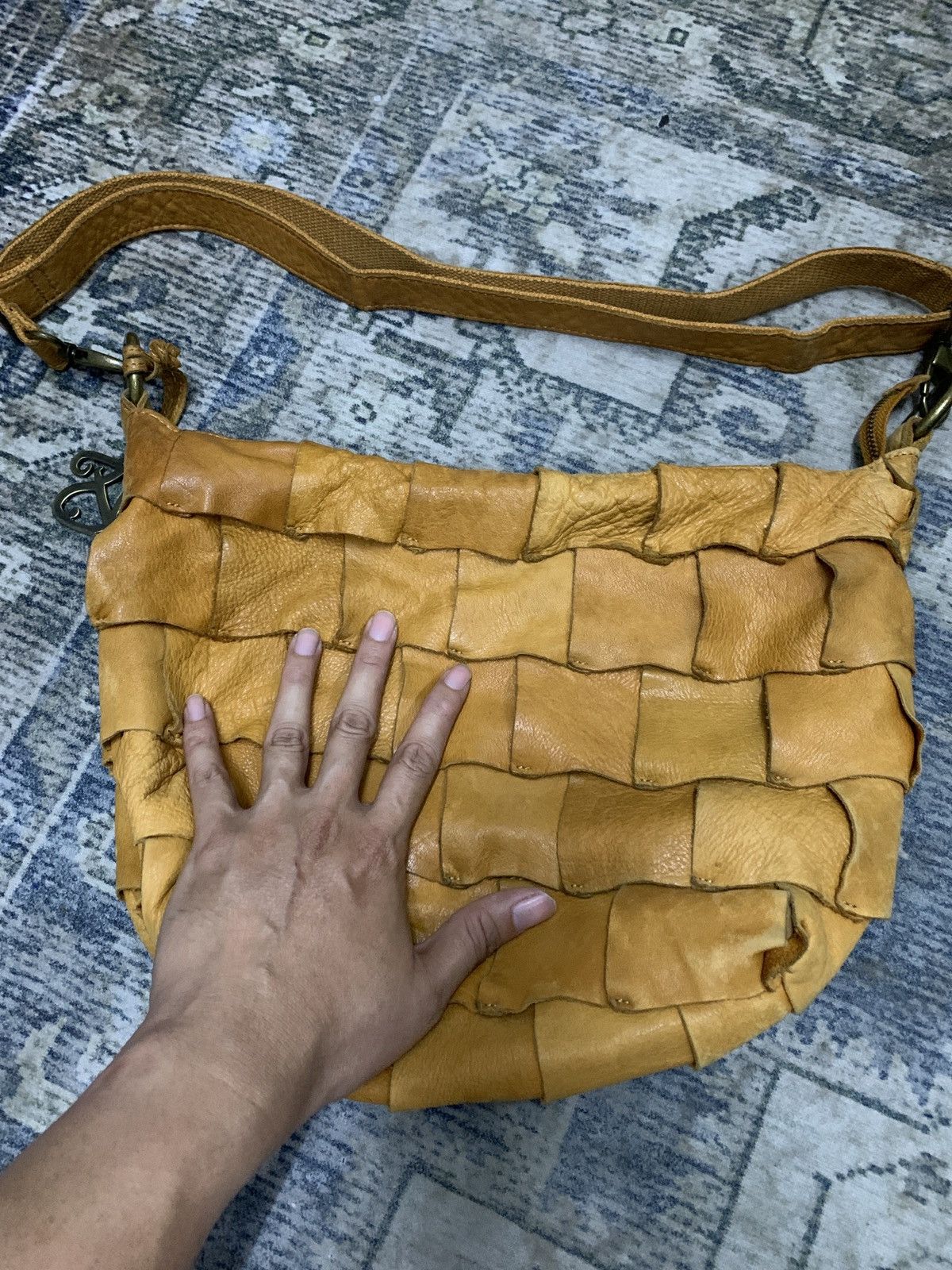 Leather Leather Patches Handbag Kapital Style Size ONE SIZE - 18 Thumbnail