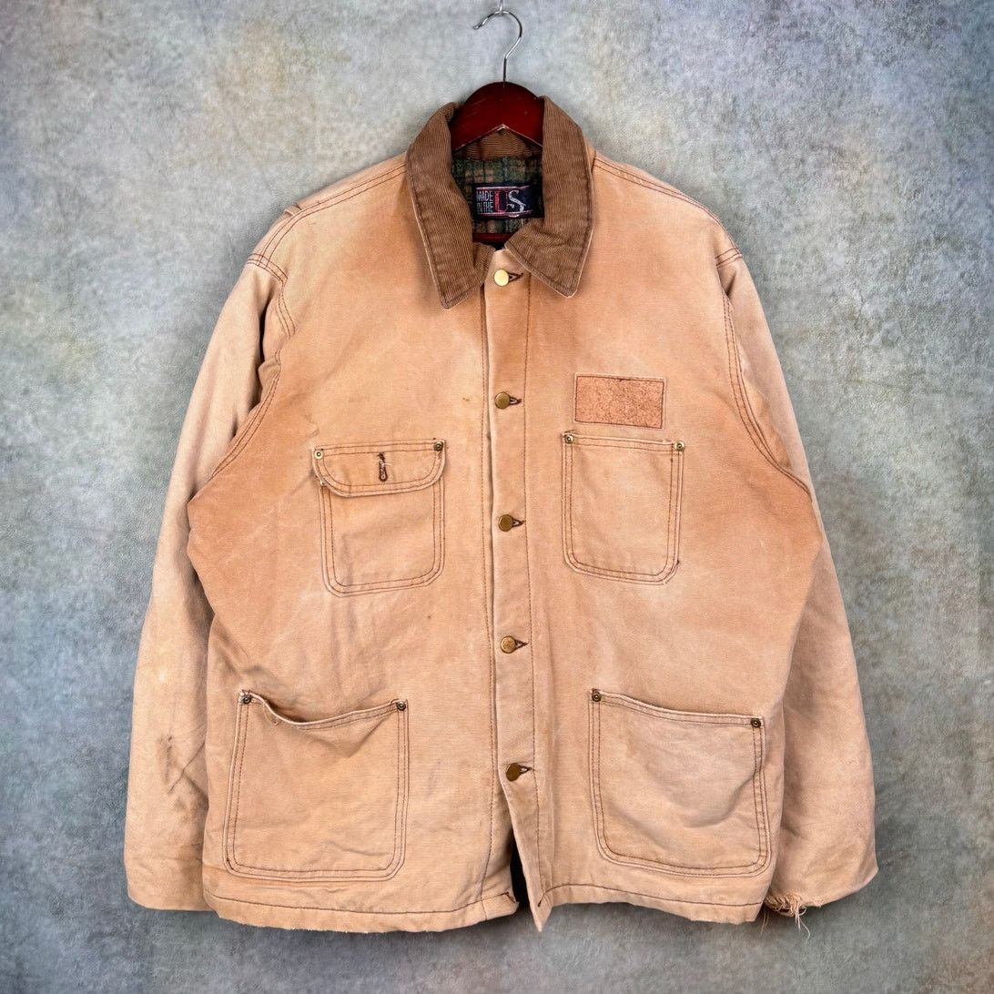 Vintage VTG 90s Flannel Lined Work Jacket Mens Sz XL Tan Size US XL / EU 56 / 4 - 1 Thumbnail