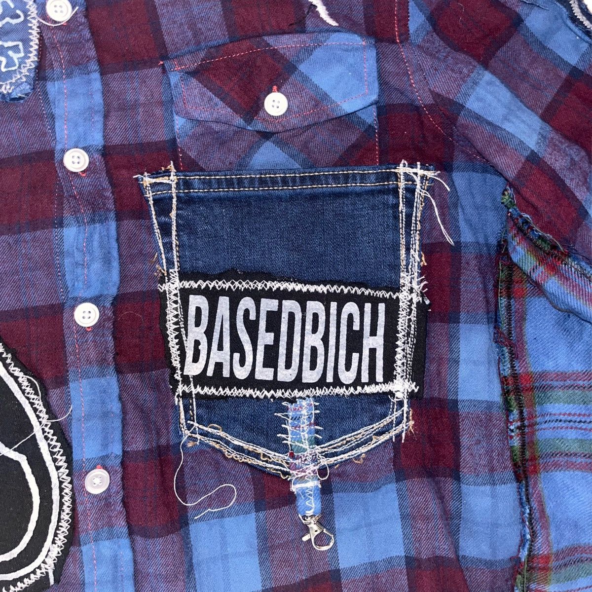 Other Basedbich custom flannel with patches size large men’s Size US L / EU 52-54 / 3 - 6 Thumbnail