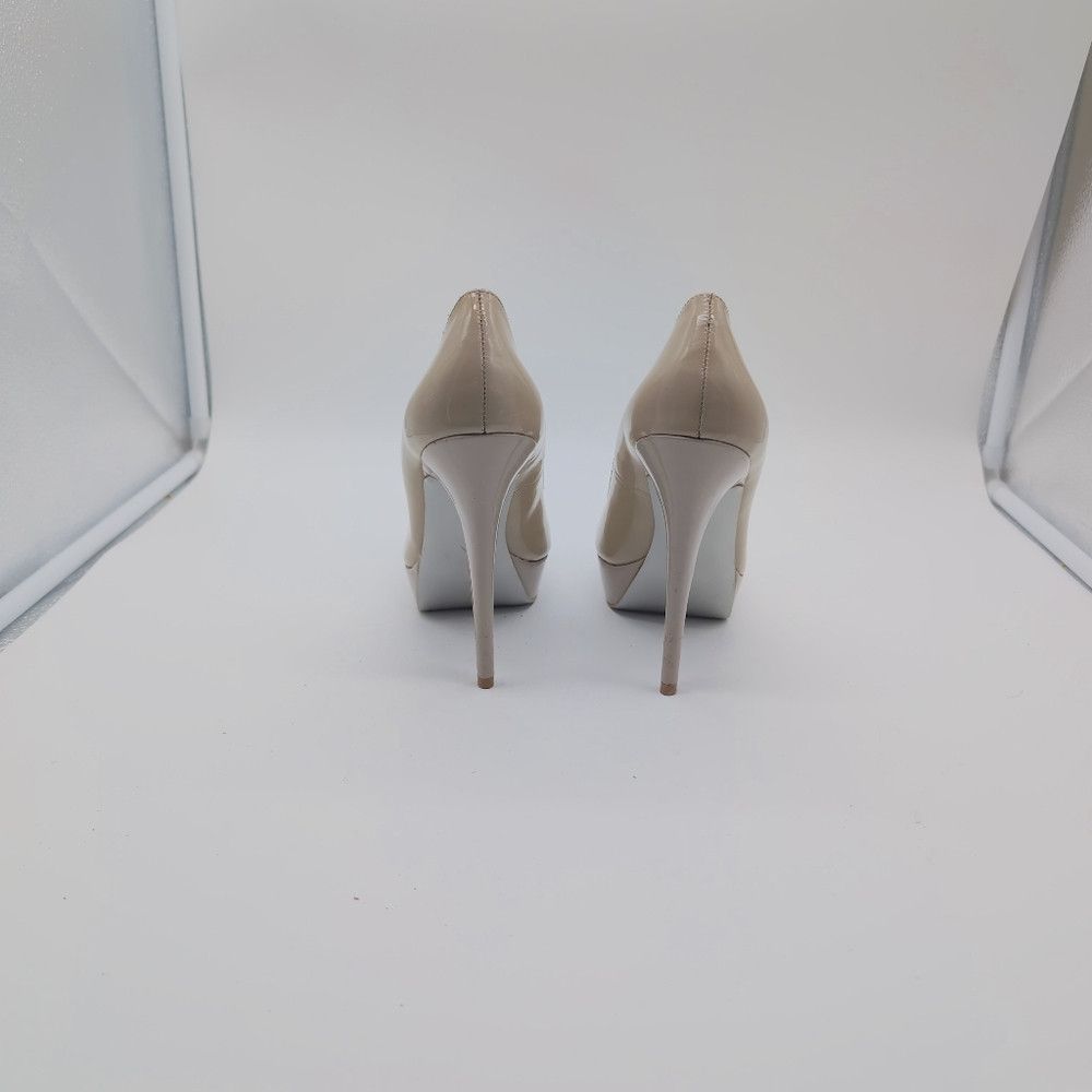 Designer Elegant Taupe Pumps by Charles David Patent Leather Sz 8 Size US 8 / IT 38 - 5 Thumbnail