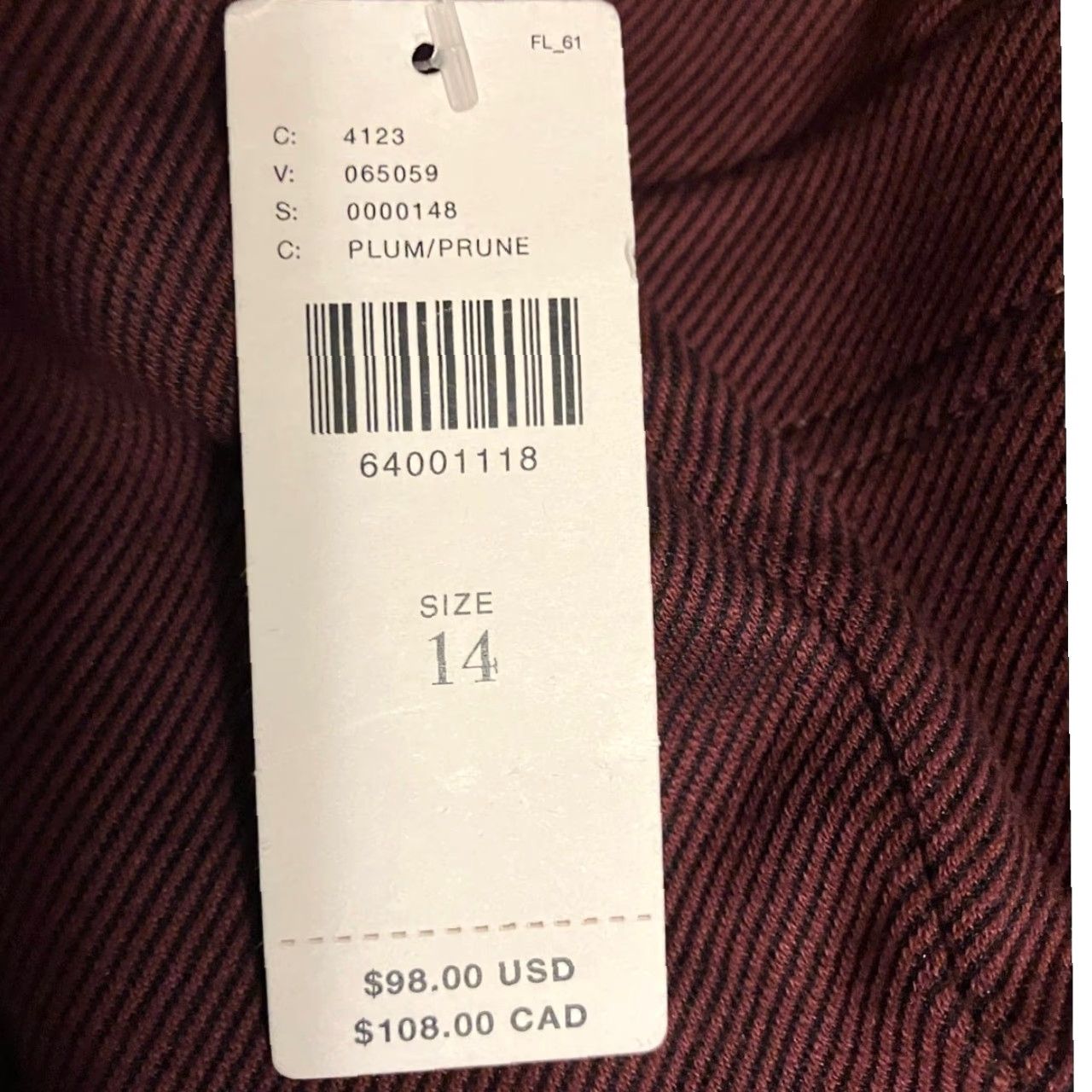 Anthropologie Maeve By Anthropologie Womens Pants Plum Seam Split Hem Skinny Stretch 14 Size 36" / US 14 / IT 50 - 6 Thumbnail