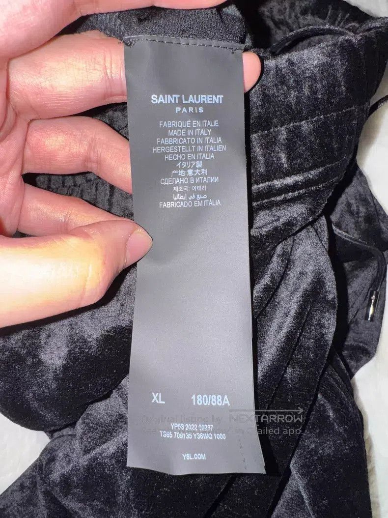 Saint Laurent Paris Saint Laurent Paris size XL Velvet elastic men's casual pa Size US 27 - 4 Thumbnail